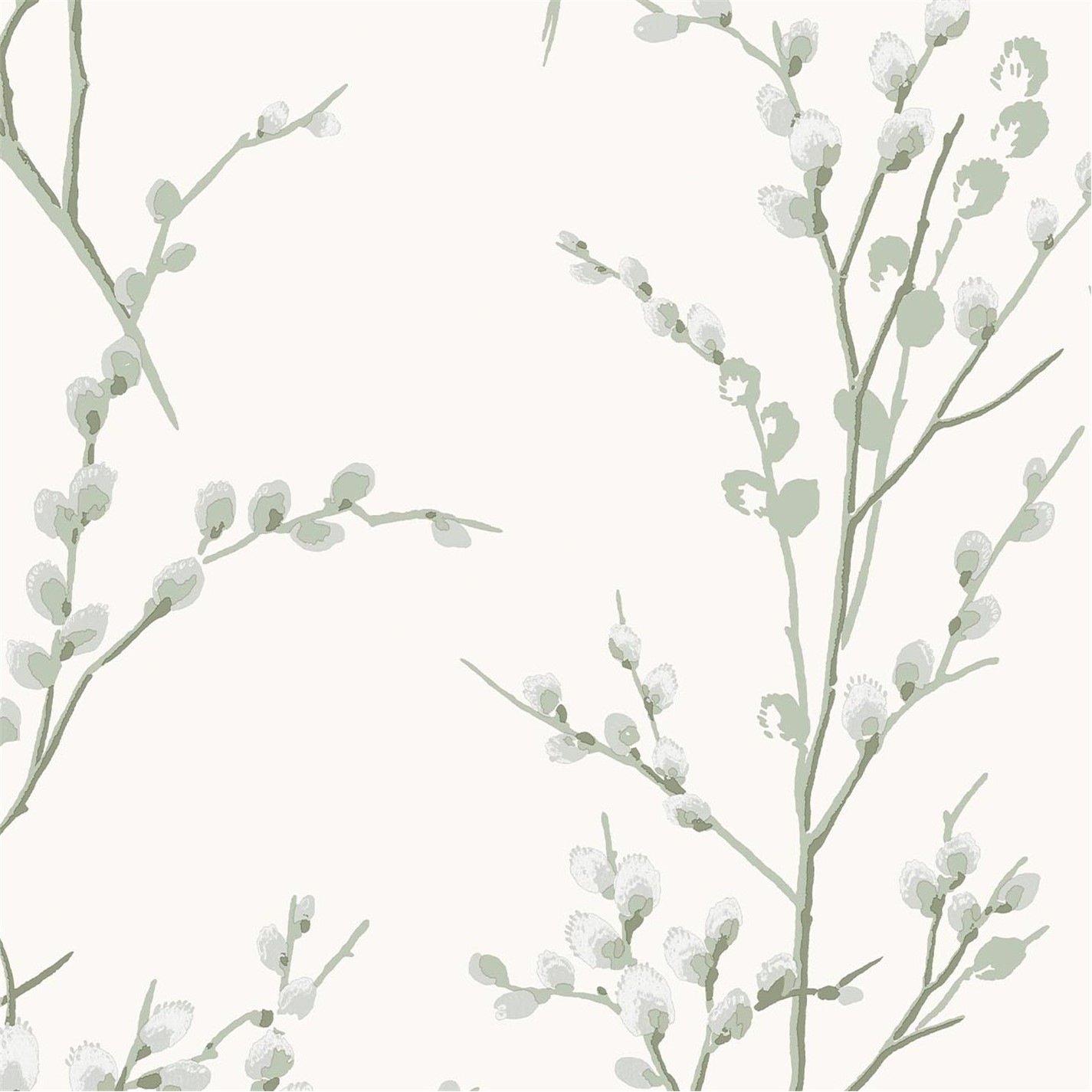 Green - Laura Ashley - Pussy Willow Sage Green Wallpaper - 2