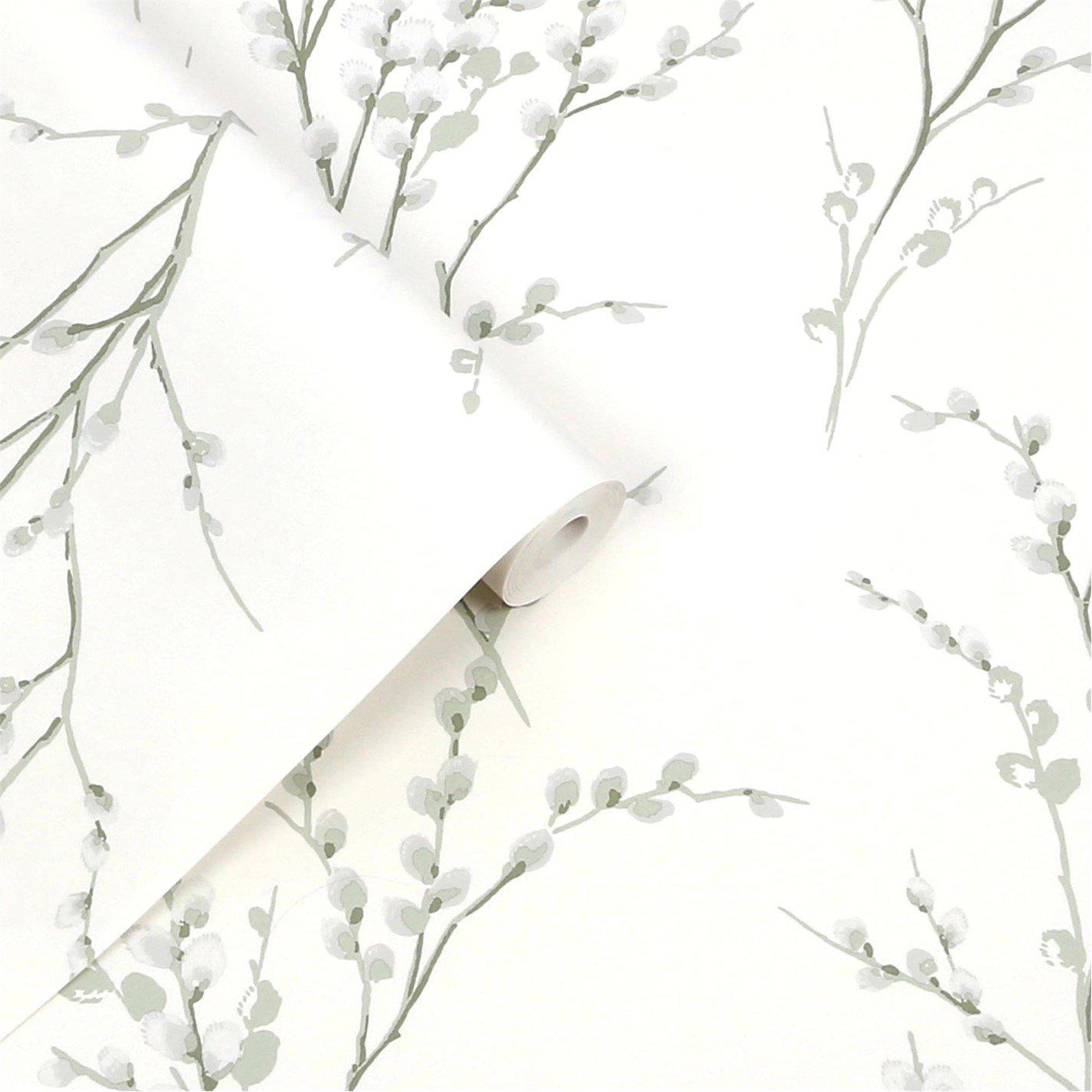 Green - Laura Ashley - Pussy Willow Sage Green Wallpaper - 3