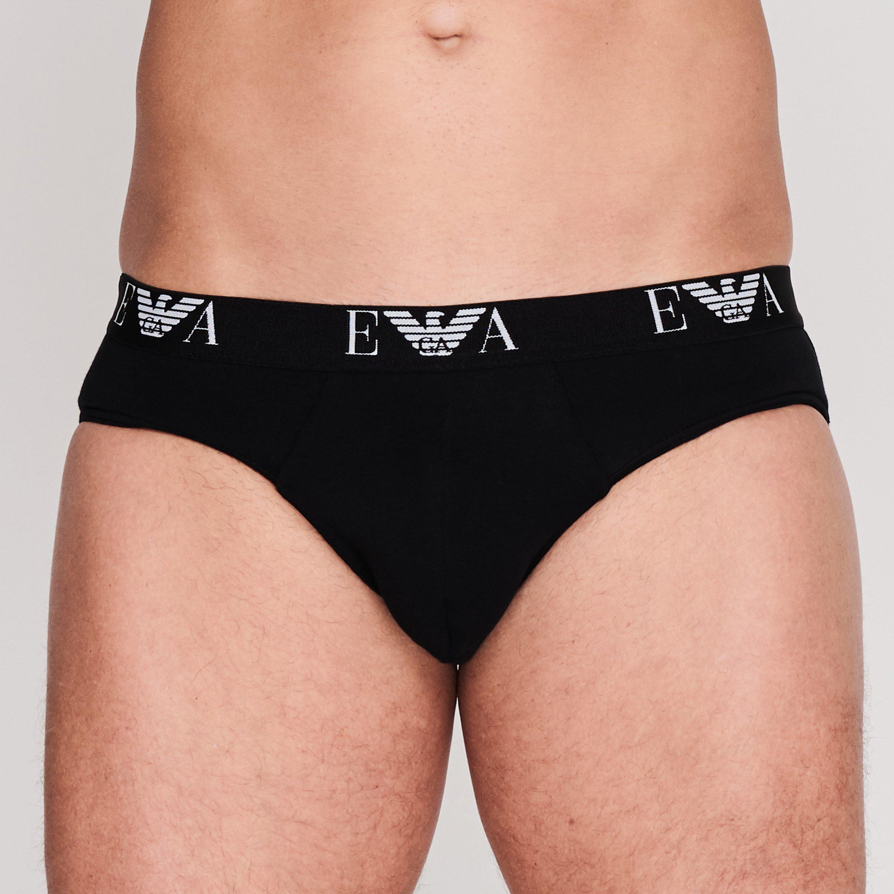 Blk/Nvy/Wh56110 - Emporio Armani - 3 Pack Briefs - 4
