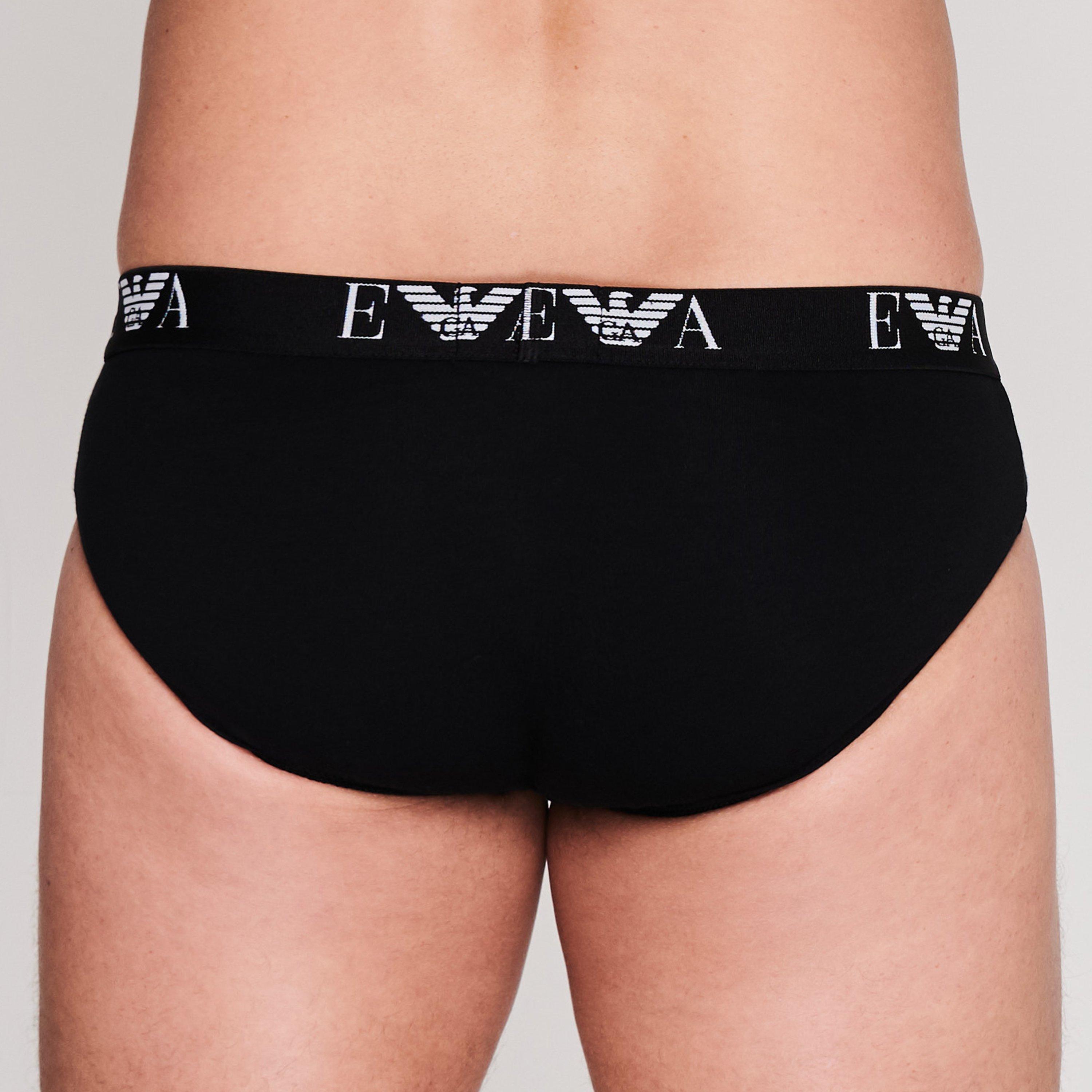 Blk/Nvy/Wh56110 - Emporio Armani - 3 Pack Briefs - 5