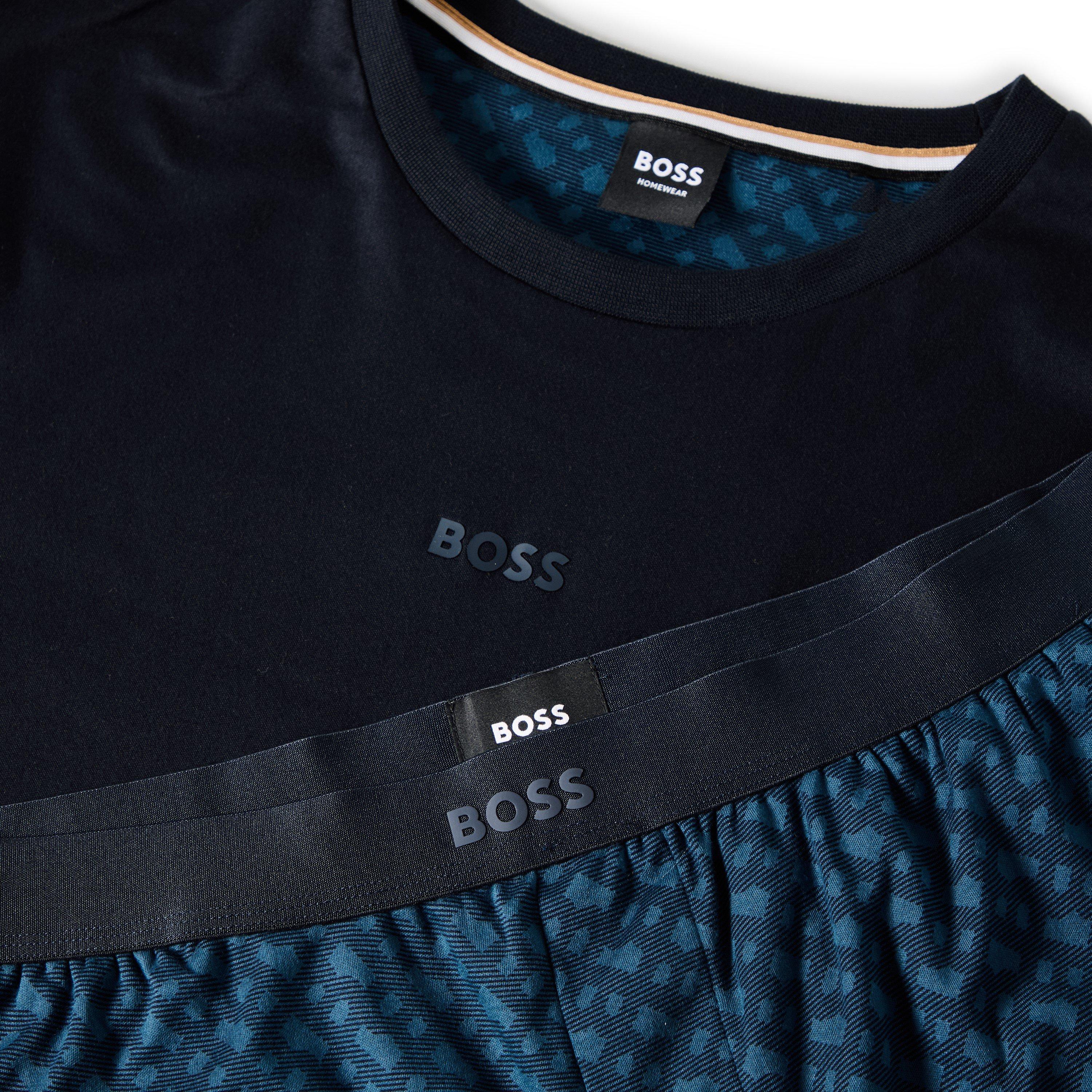 Dark Blue - Boss - Boss Relax Long Set 10269542 02 Pyjama Mens - 3
