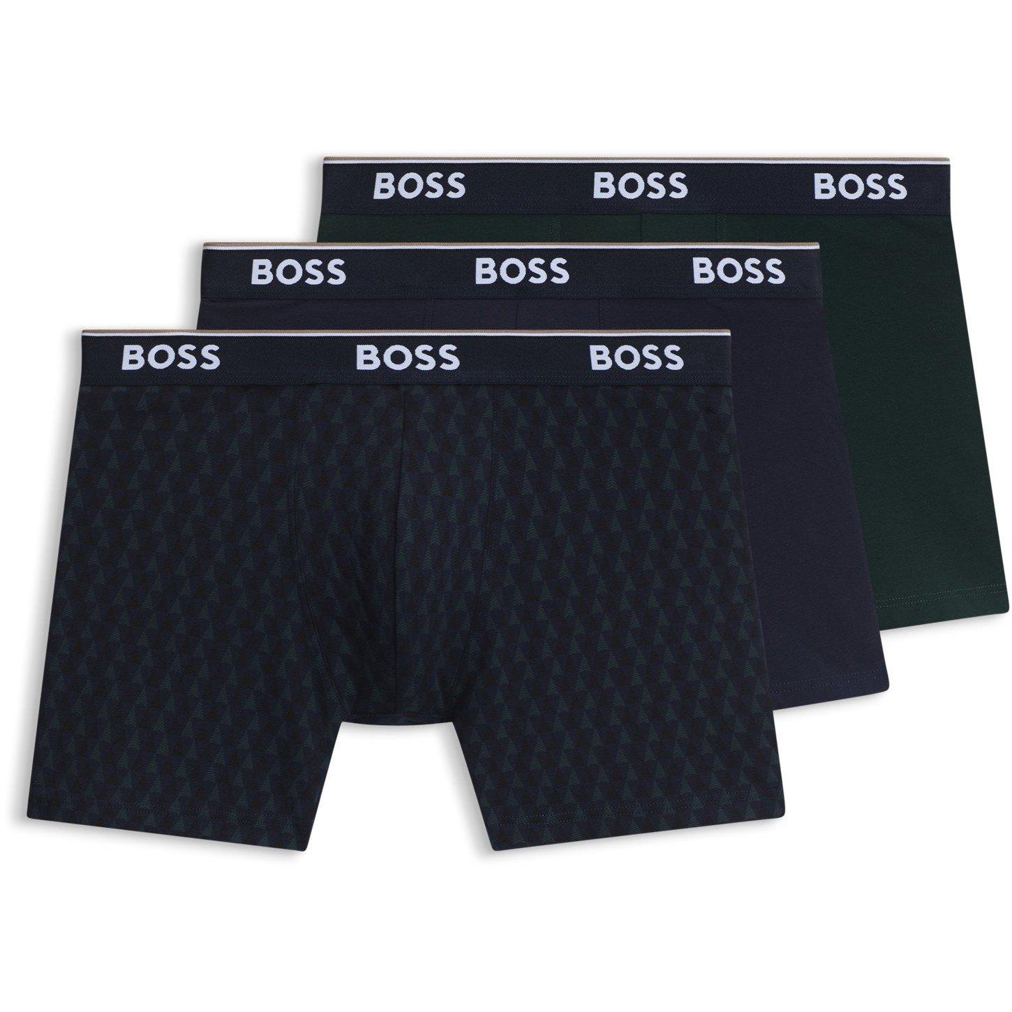 BOSS Bodywear 3 Pack Boxer Briefs with Logo Detail