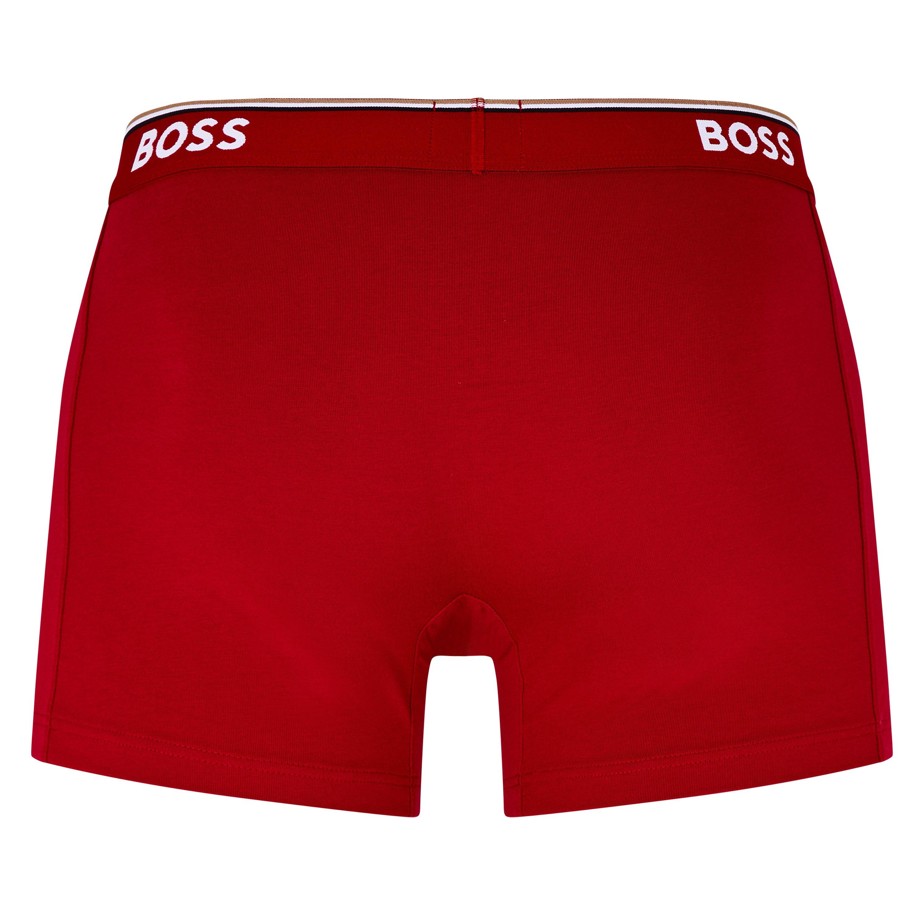Blk/Red/Blu962 - Boss - BOSS Bodywear 3 Pack Boxer Briefs with Logo Detail - 7