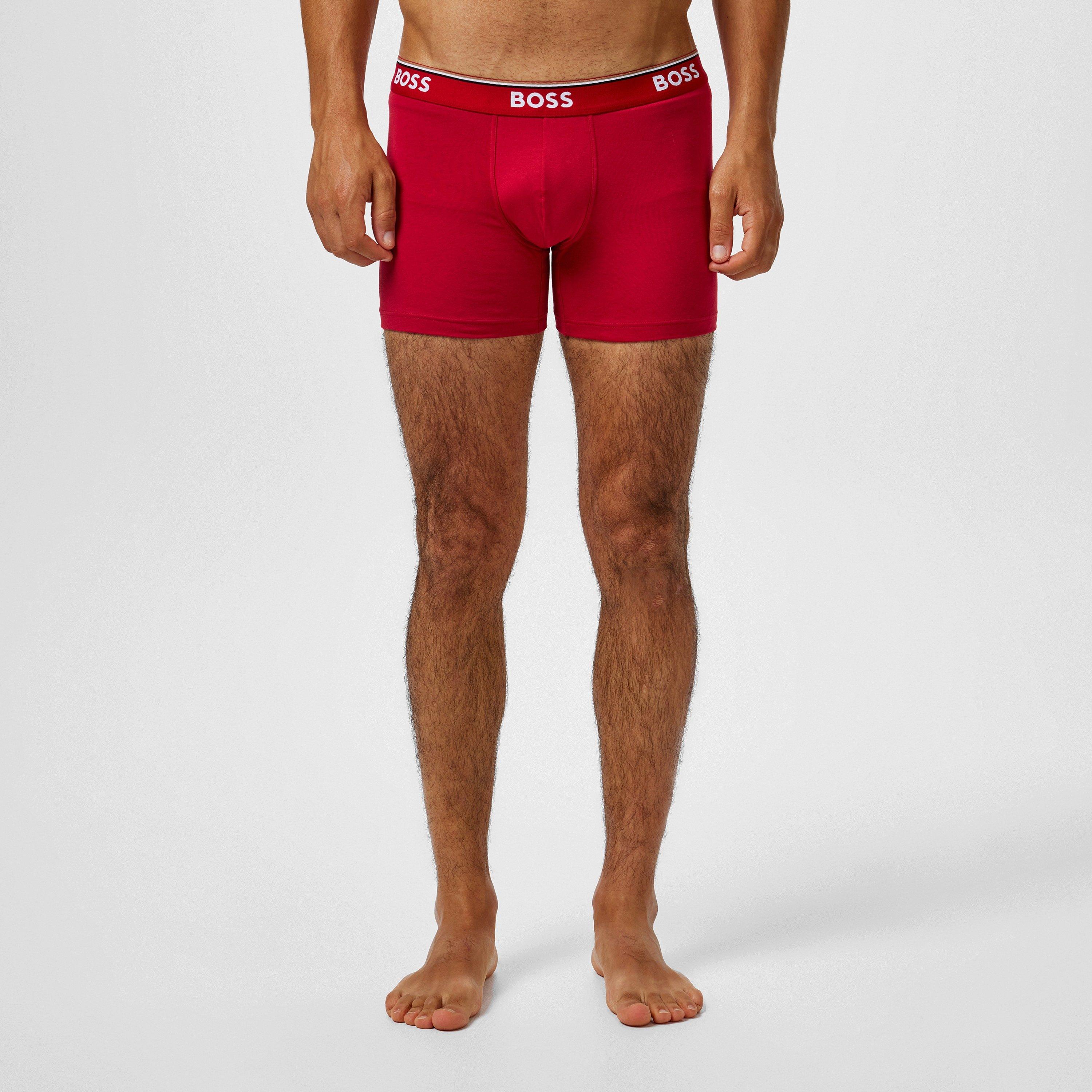 Blk/Red/Blu962 - Boss - BOSS Bodywear 3 Pack Boxer Briefs with Logo Detail - 4