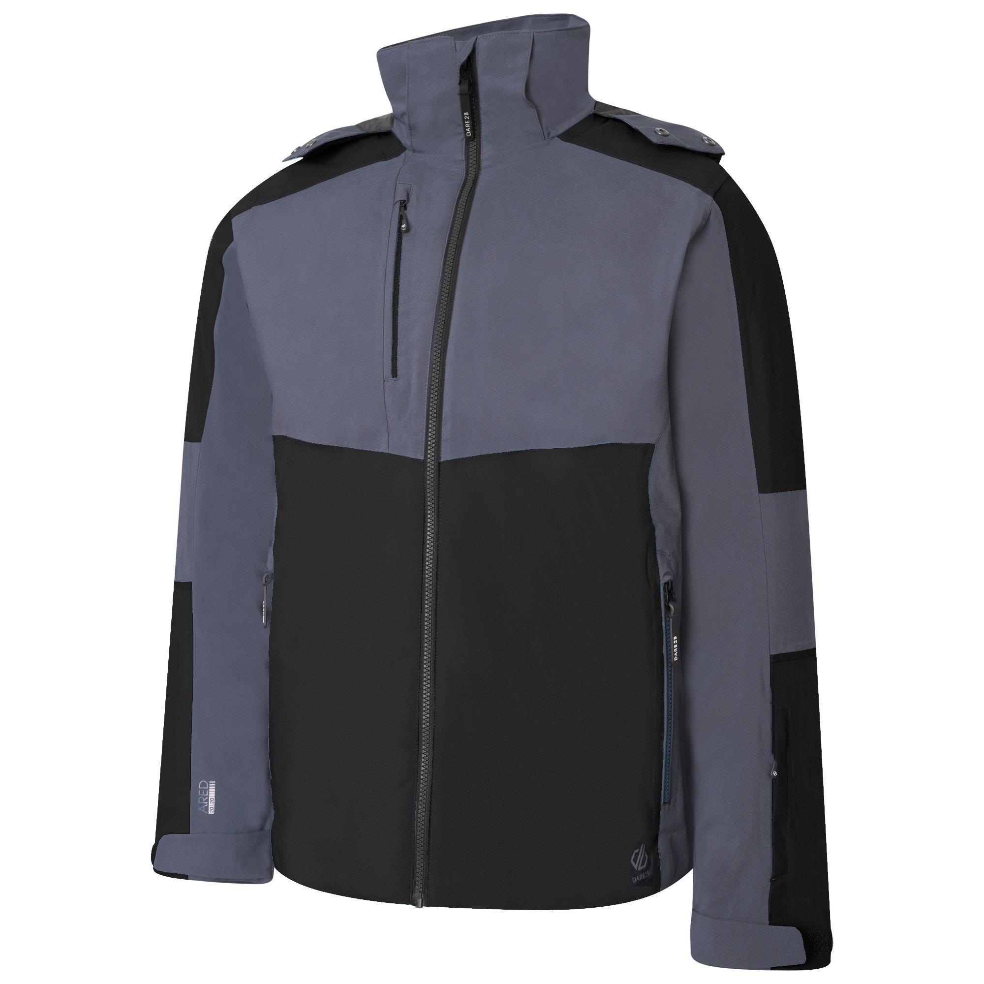 Blk/EbonyGry - Dare 2b - Men's  Waterproof Detachable Hood Ski Jacket - 2