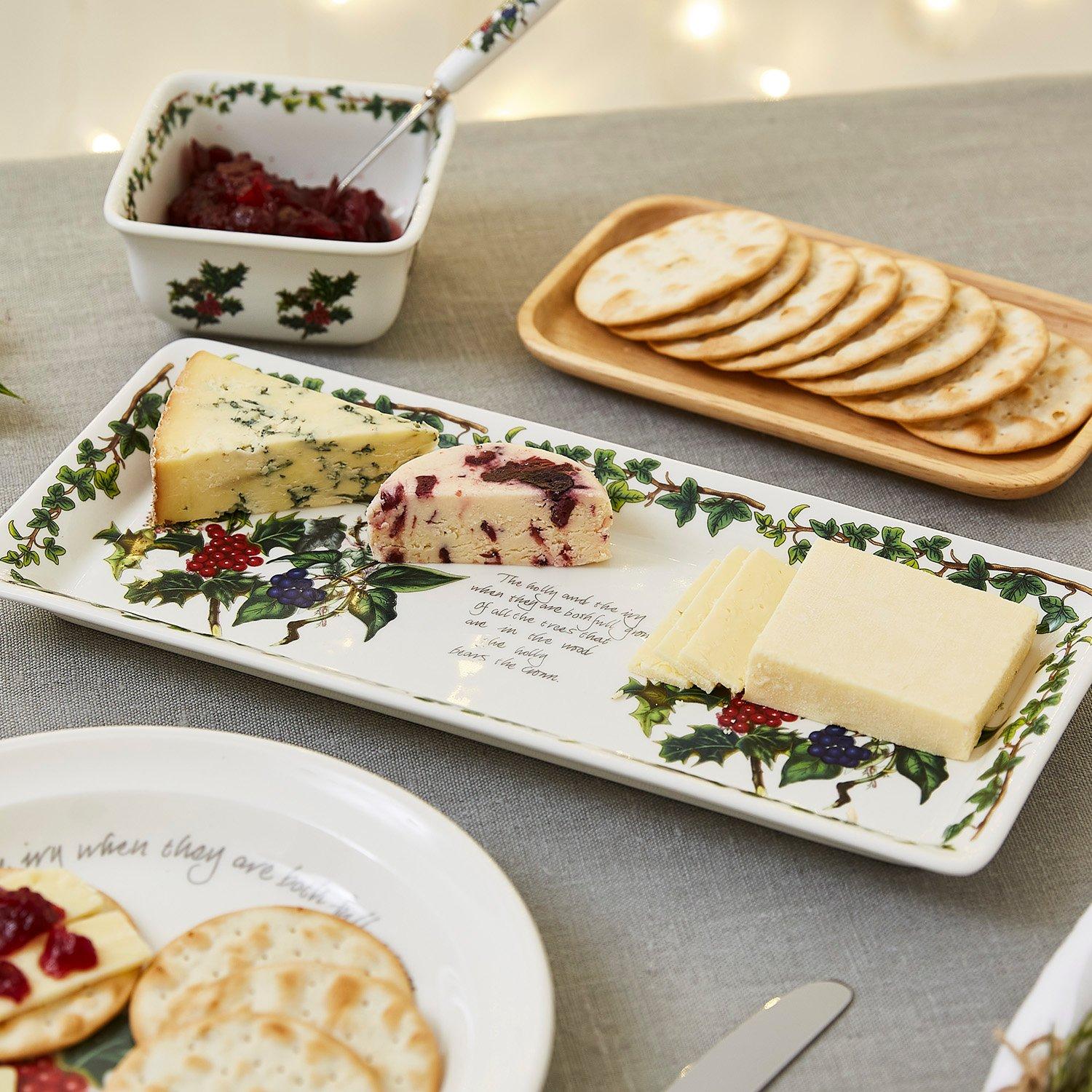 Green - Portmeirion Holly and Ivy - The Holly and the Ivy Rectangle Sandwich Tray - 3