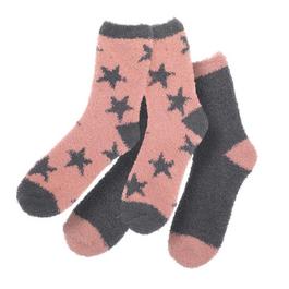 Country Club Fluffy Socks Pack of 2 Ladies Design