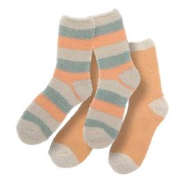 Country Club Fluffy Socks Pack of 2 Ladies Design