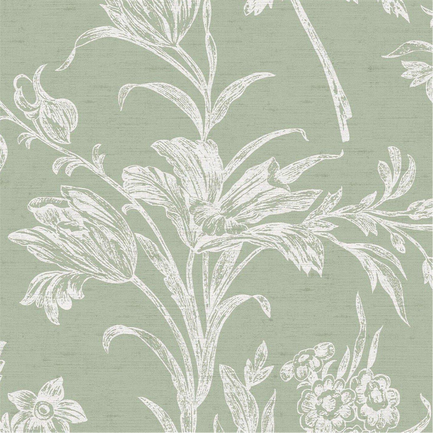 Green - Laura Ashley - Lloyd Sage Green Wallpaper - 4