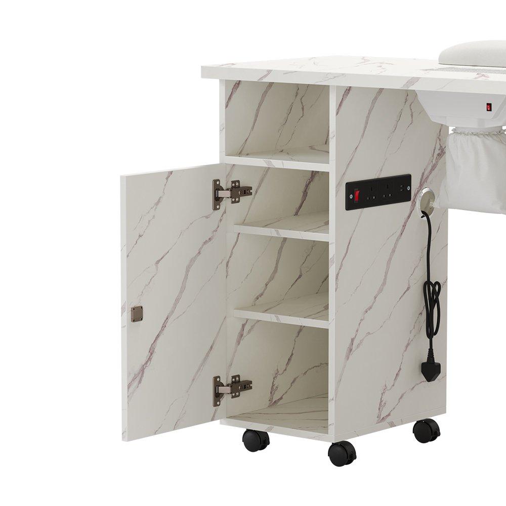 Golden White - SHEONLY - Manicure Table with Dust Collector and Charging - 6