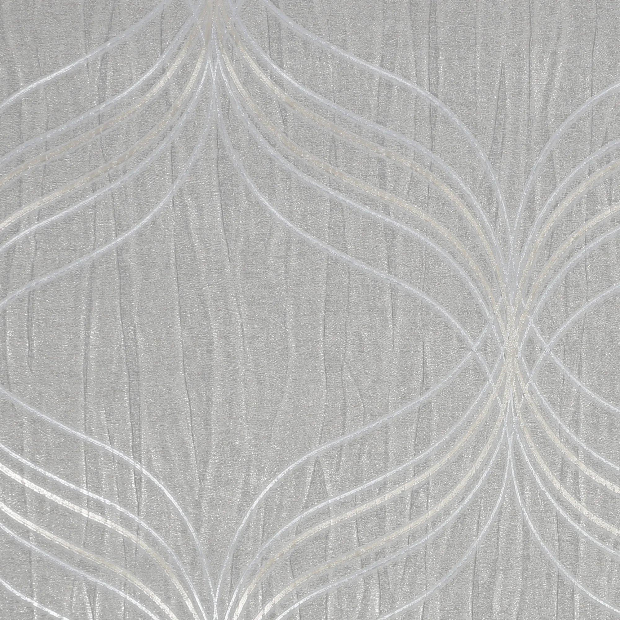 Grey - Boutique - Optical Grey Geometric Textured Wallpaper - 5