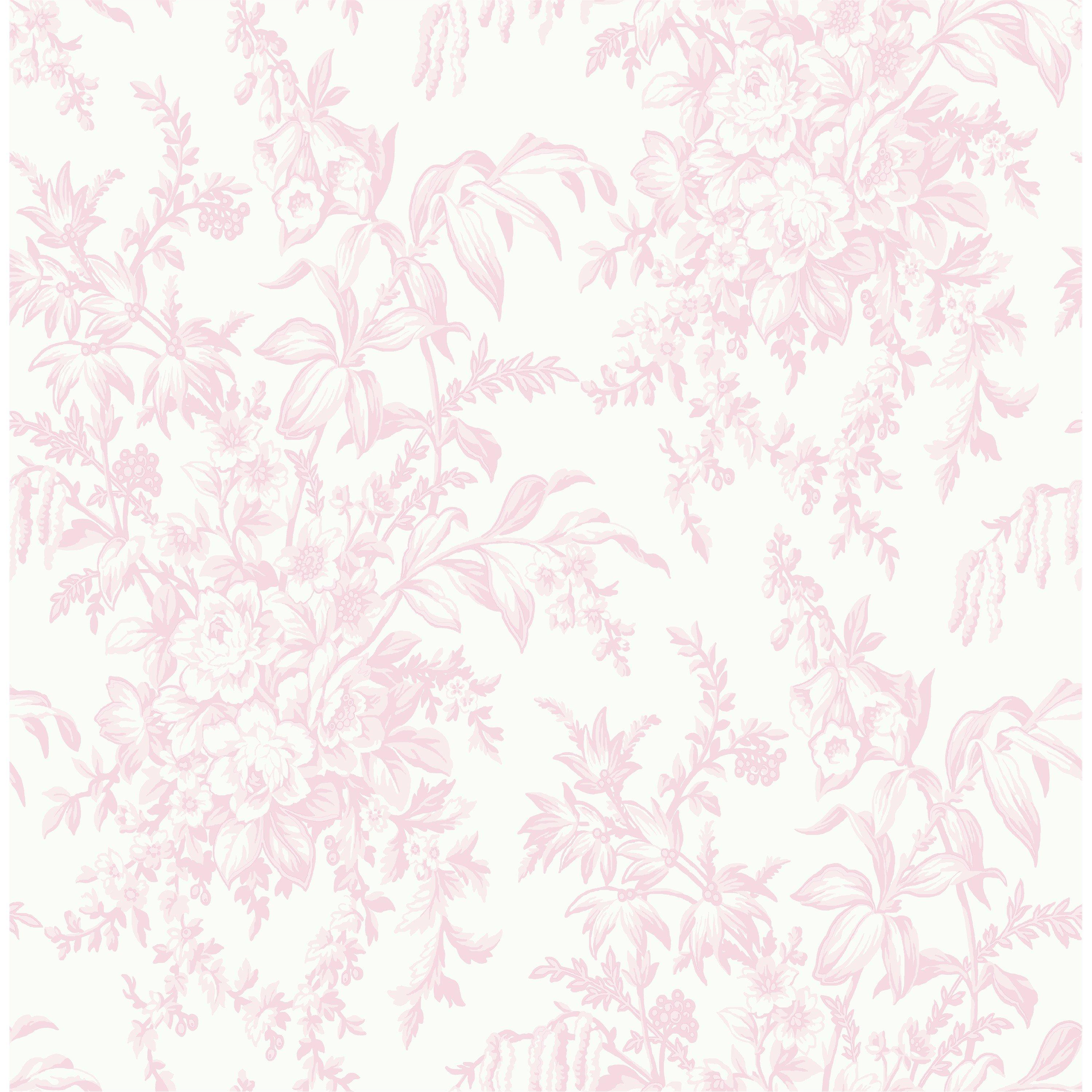Pink - Laura Ashley - Picardie Floral Petal Wallpaper - 3