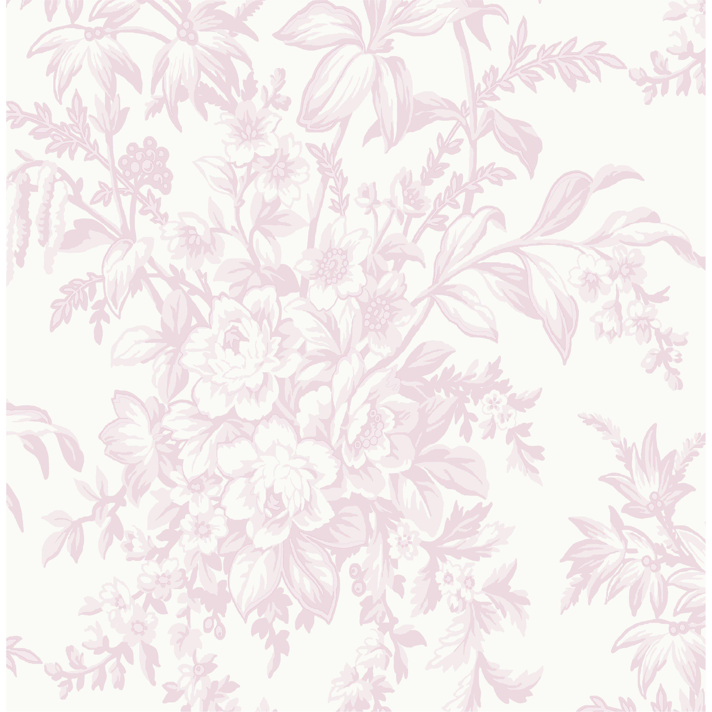 Pink - Laura Ashley - Picardie Floral Petal Wallpaper - 5
