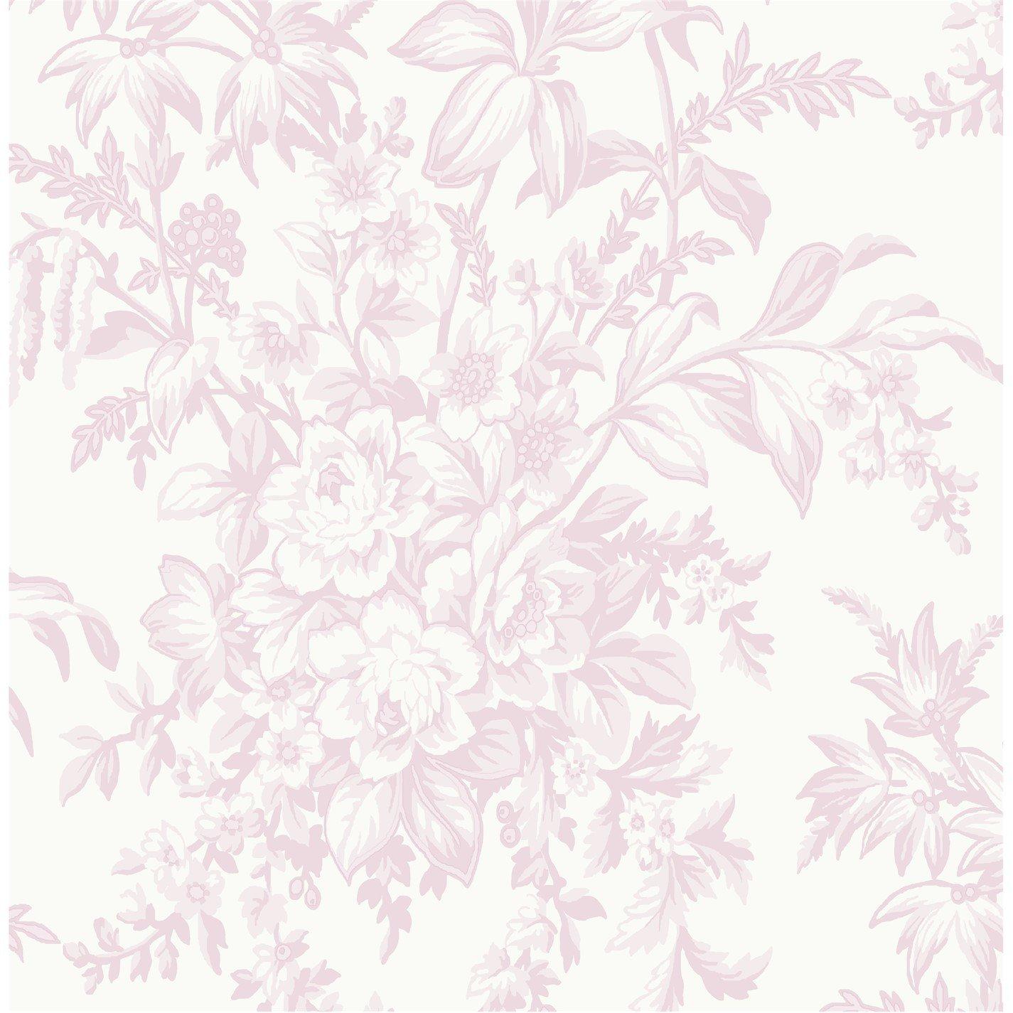 Pink - Laura Ashley - Picardie Floral Petal Wallpaper - 4