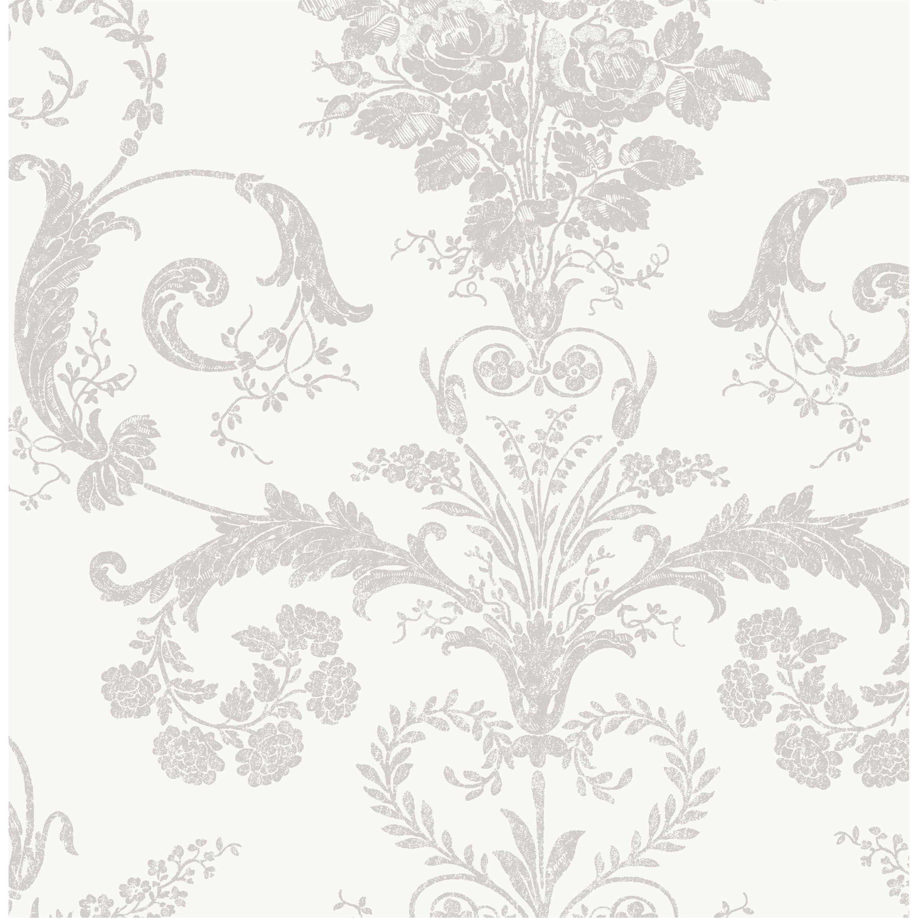 Grey - Laura Ashley - Josette Dove Grey & White Wallpaper - 5