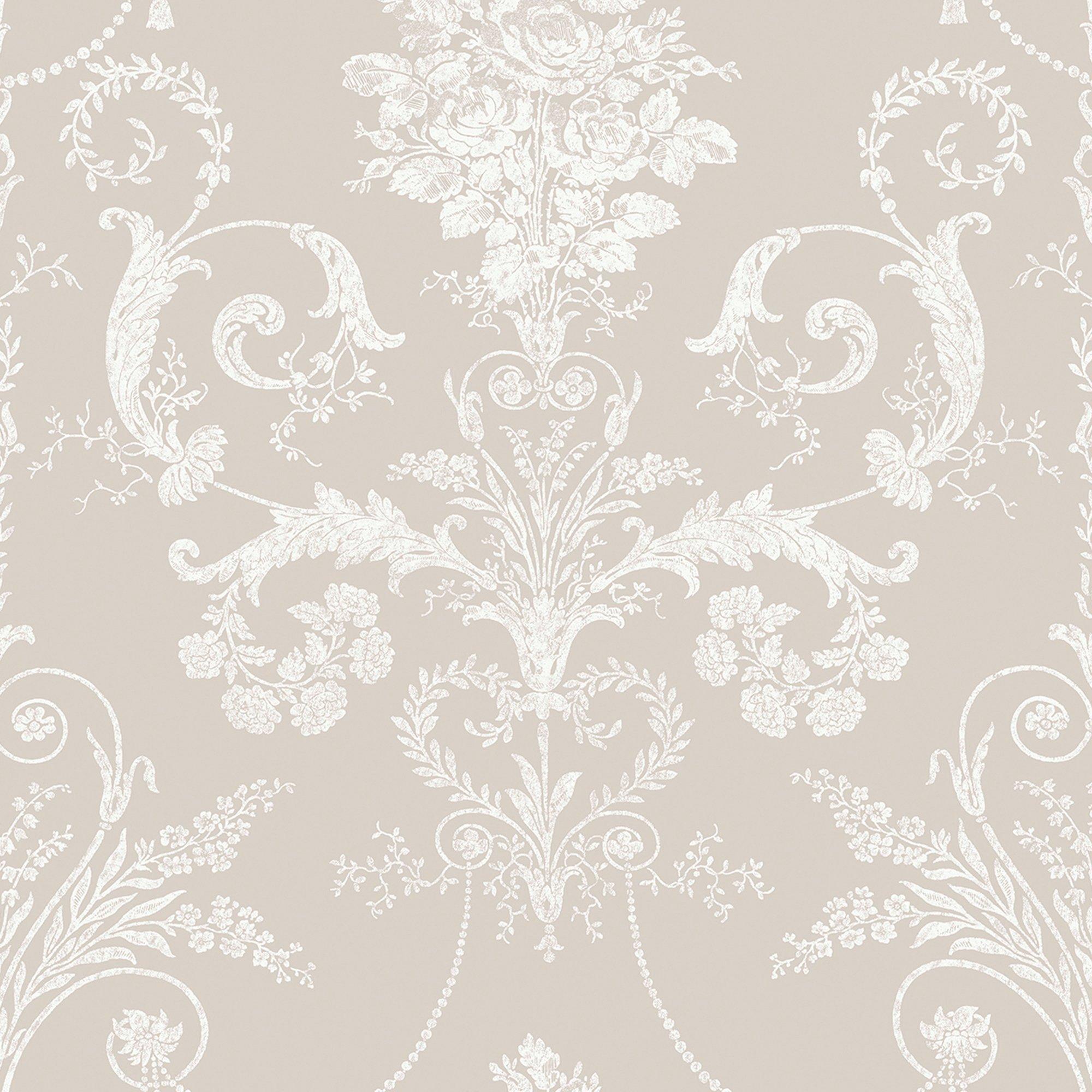 White - Laura Ashley - Josette White & Dove Grey Wallpaper - 3