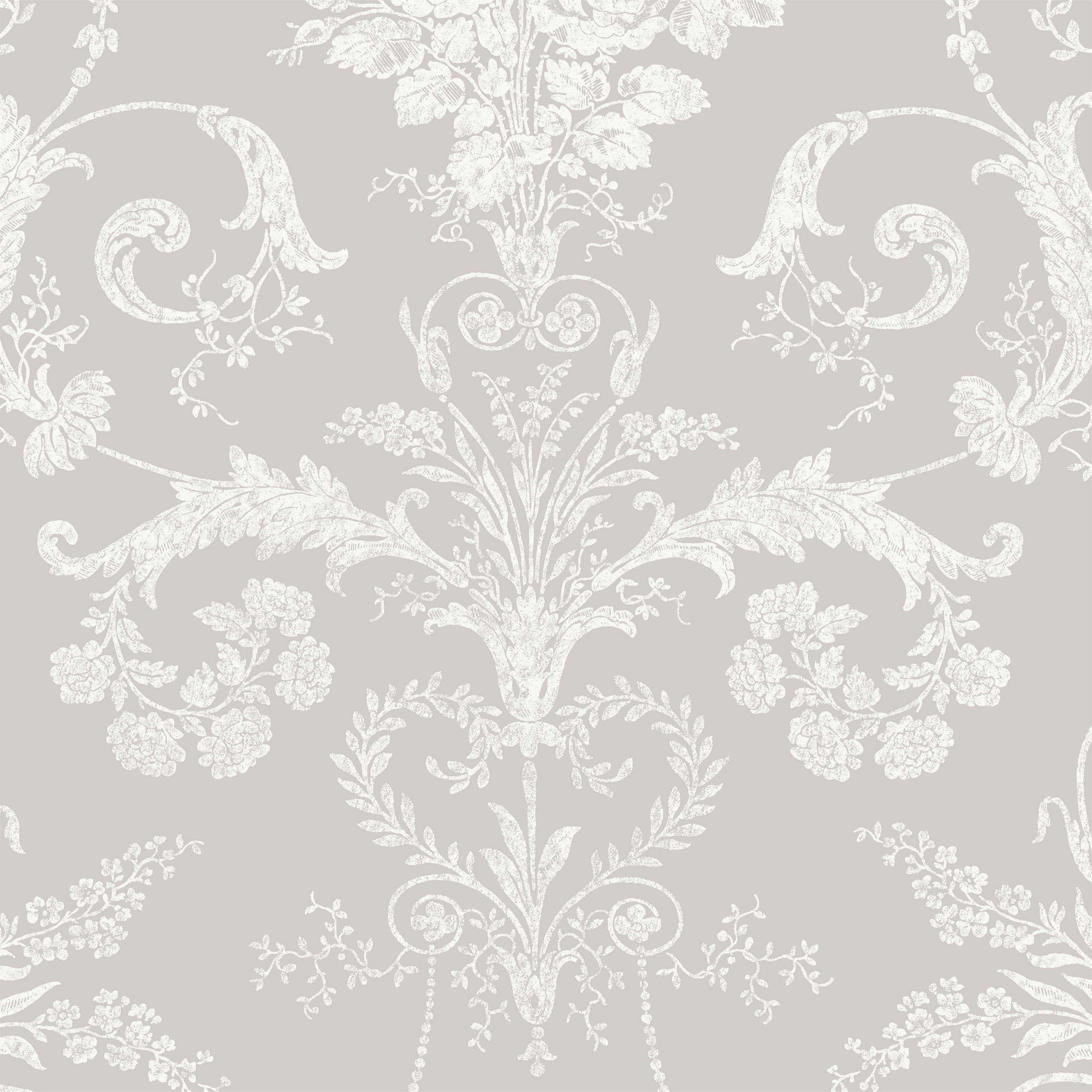 White - Laura Ashley - Josette White & Dove Grey Wallpaper - 5