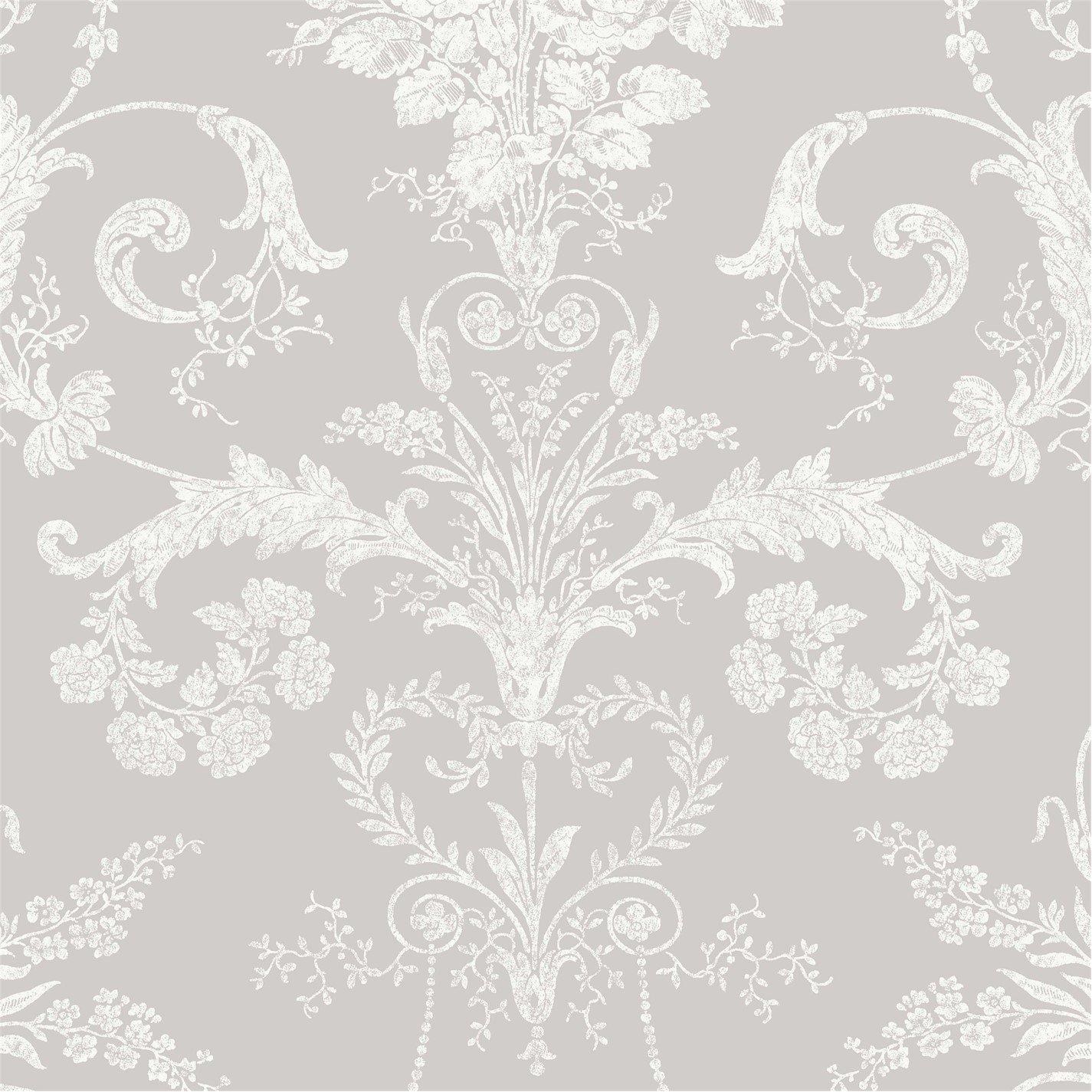 White - Laura Ashley - Josette White & Dove Grey Wallpaper - 4