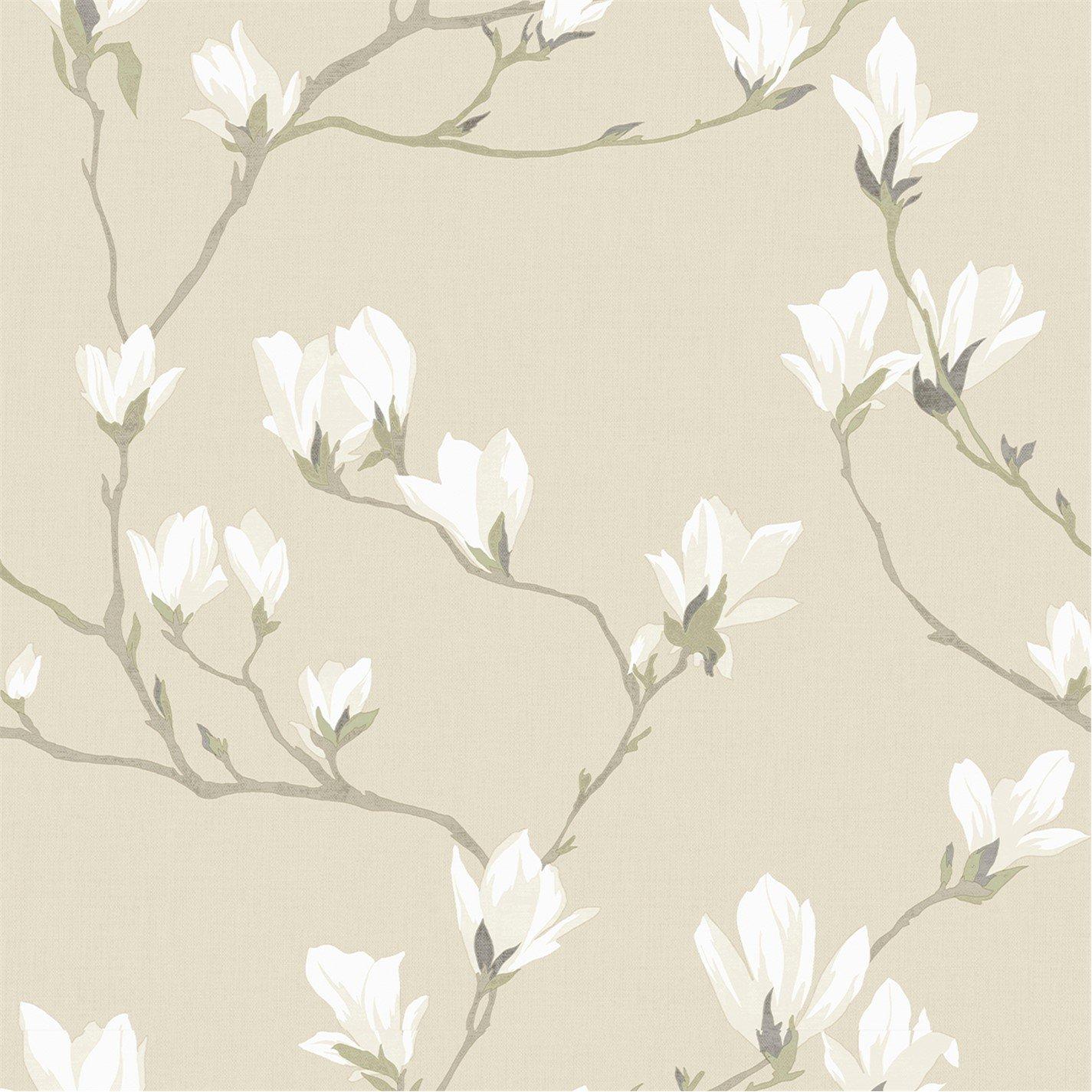 Natural - Laura Ashley - Magnolia Grove Natural Wallpaper - 2