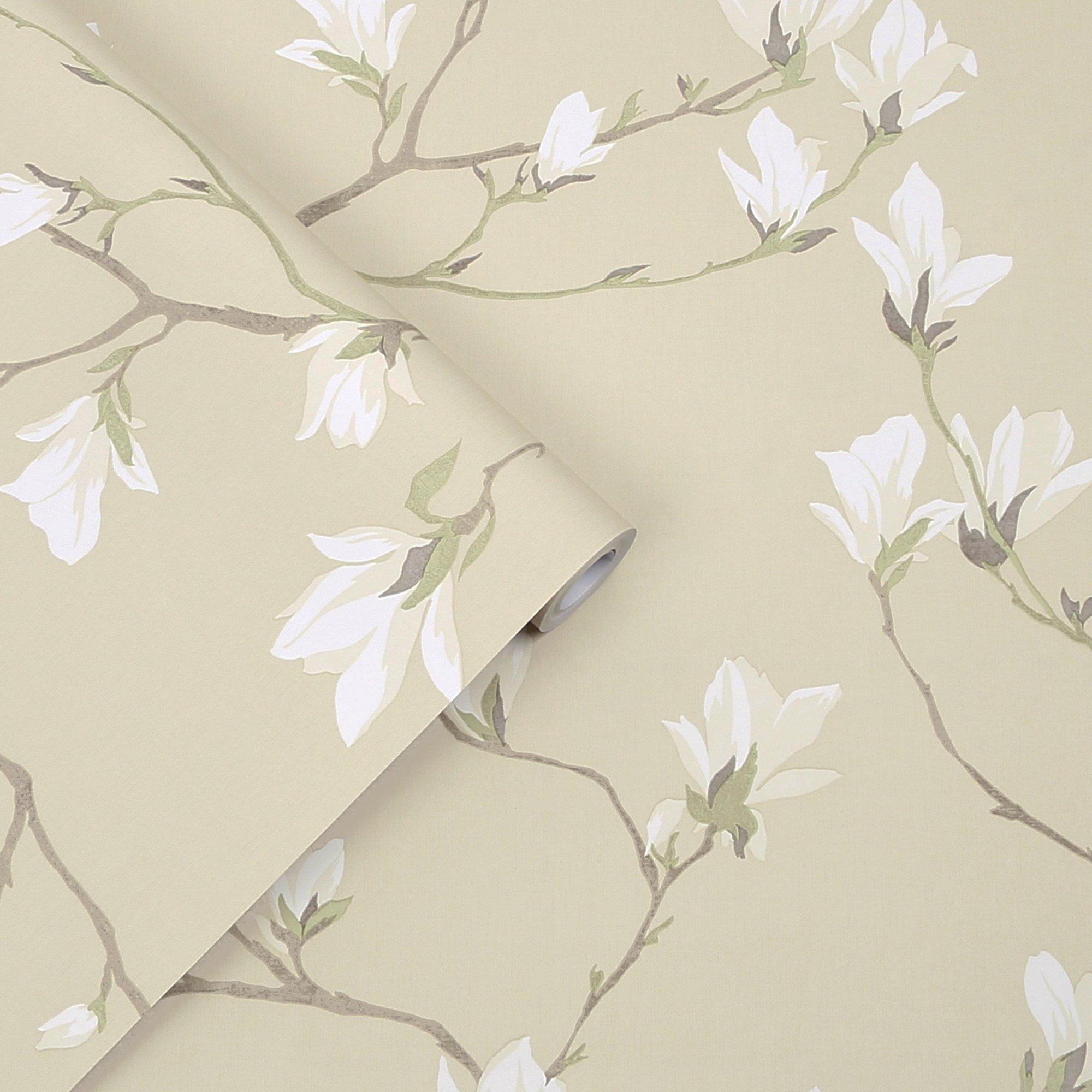 Natural - Laura Ashley - Magnolia Grove Natural Wallpaper - 4