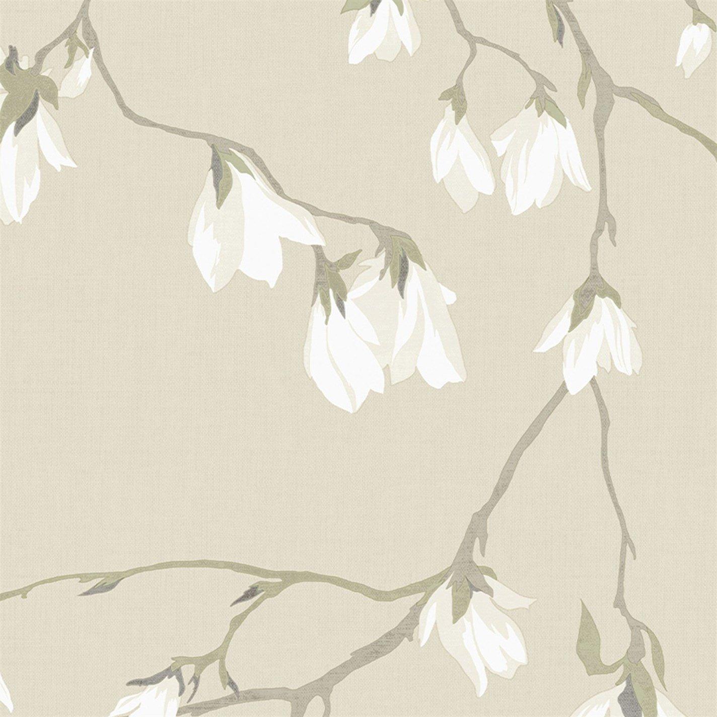Natural - Laura Ashley - Magnolia Grove Natural Wallpaper - 4
