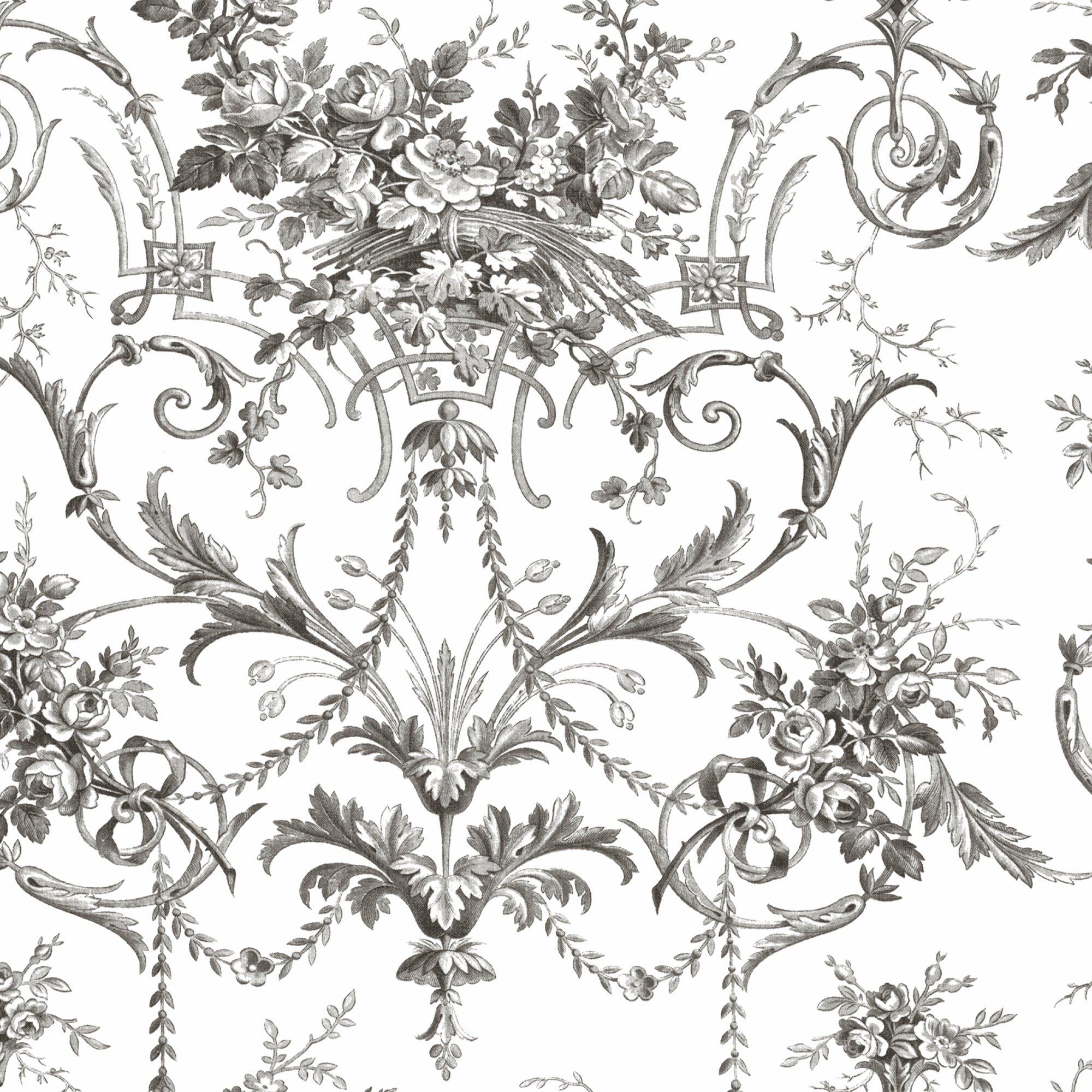 Grey - Laura Ashley - Tuileries Charcoal Grey Wallpaper - 3