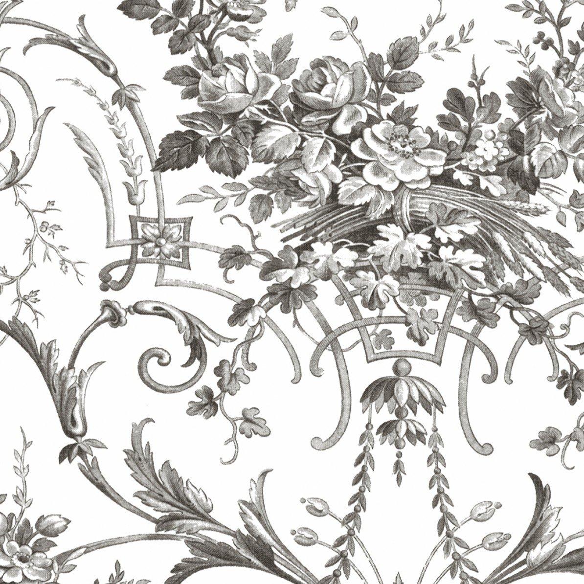 Grey - Laura Ashley - Tuileries Charcoal Grey Wallpaper - 5