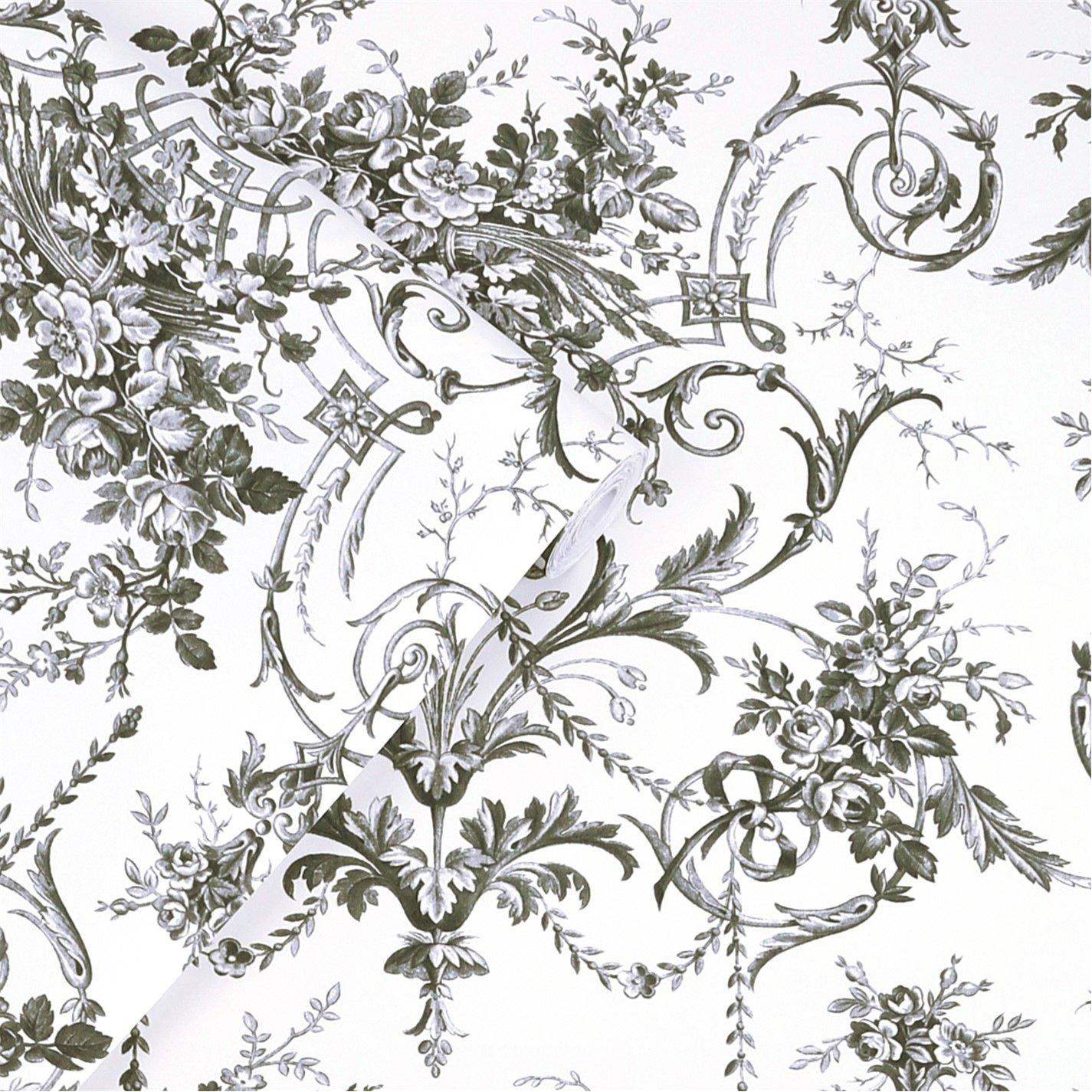 Grey - Laura Ashley - Tuileries Charcoal Grey Wallpaper - 3