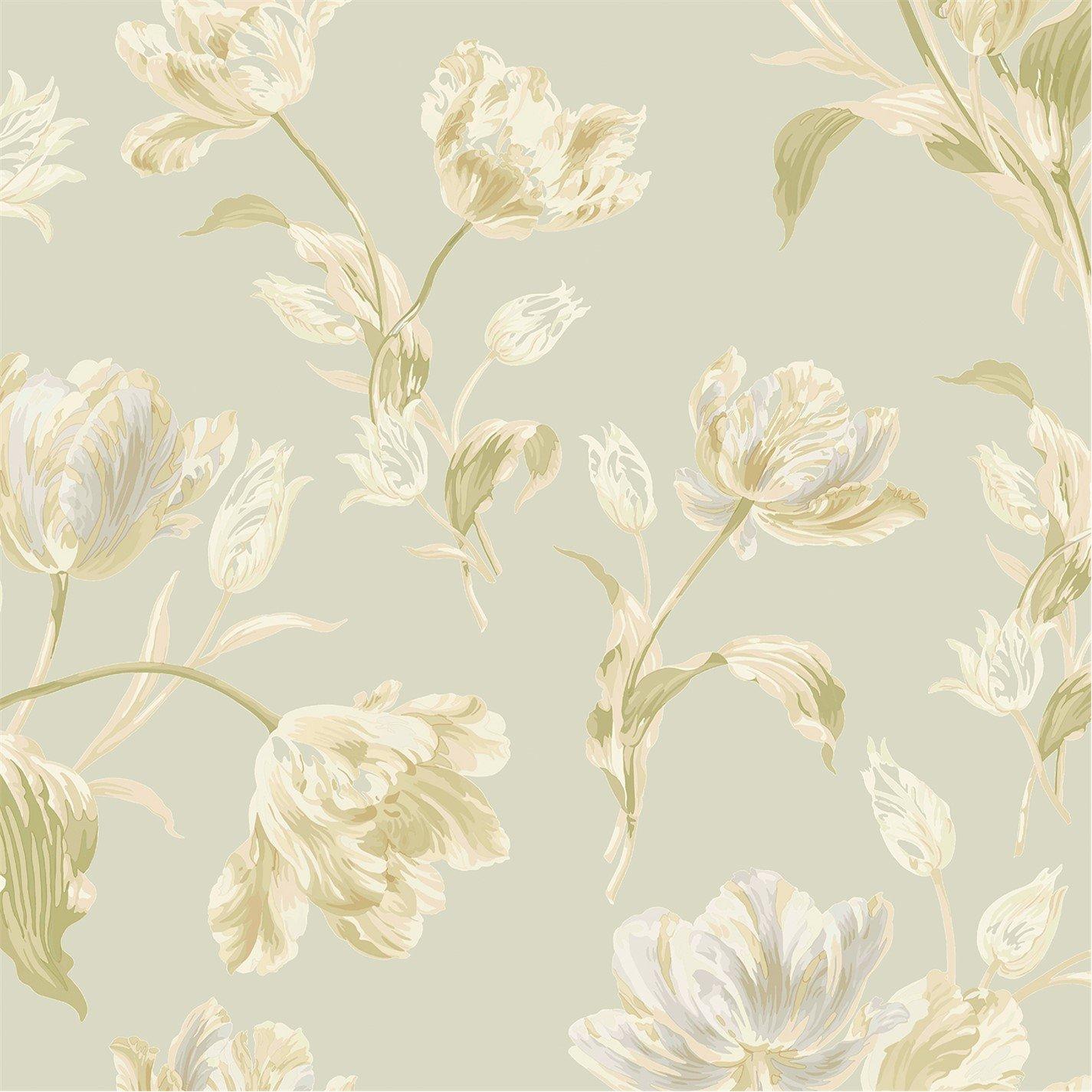 Green - Laura Ashley - Gosford Sage Green Wallpaper - 2