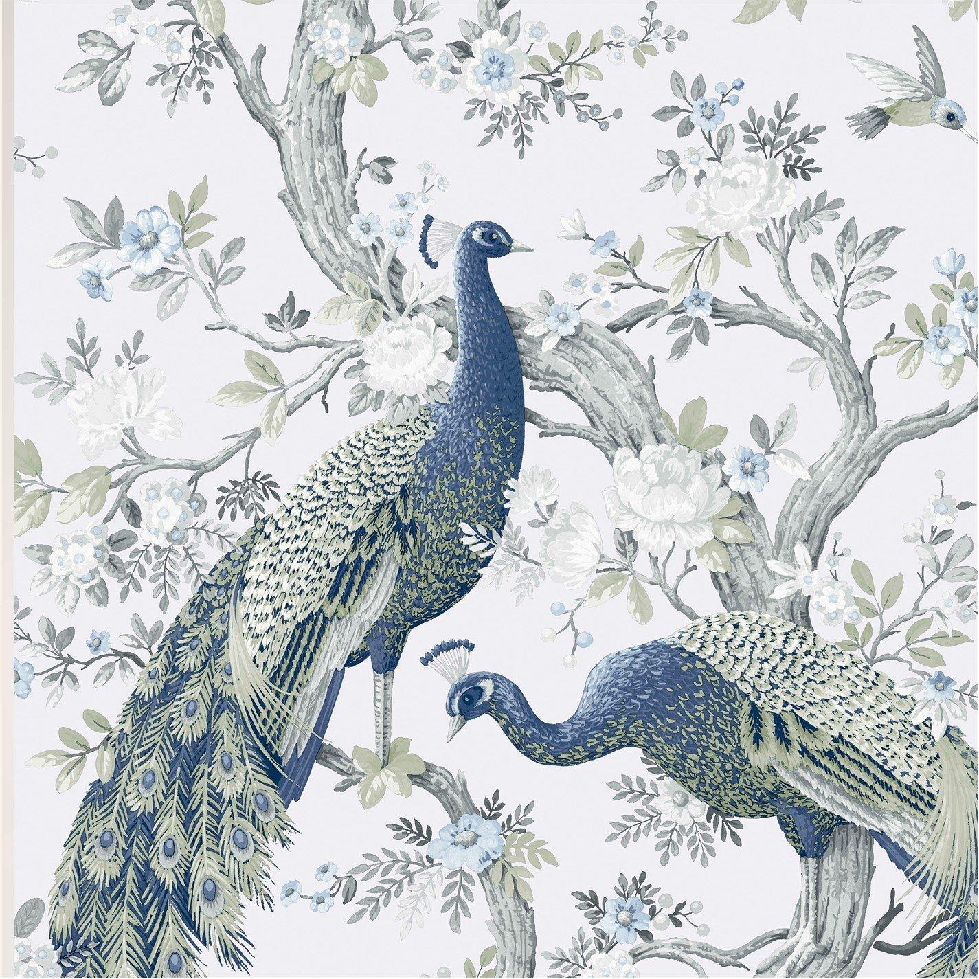 Blue - Laura Ashley - Belvedere Midnight Wallpaper - 2