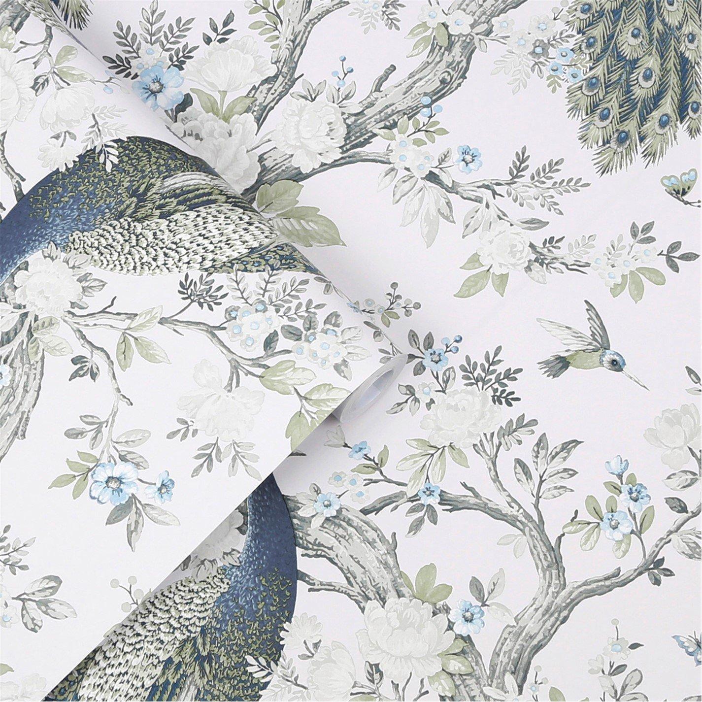 Blue - Laura Ashley - Belvedere Midnight Wallpaper - 3