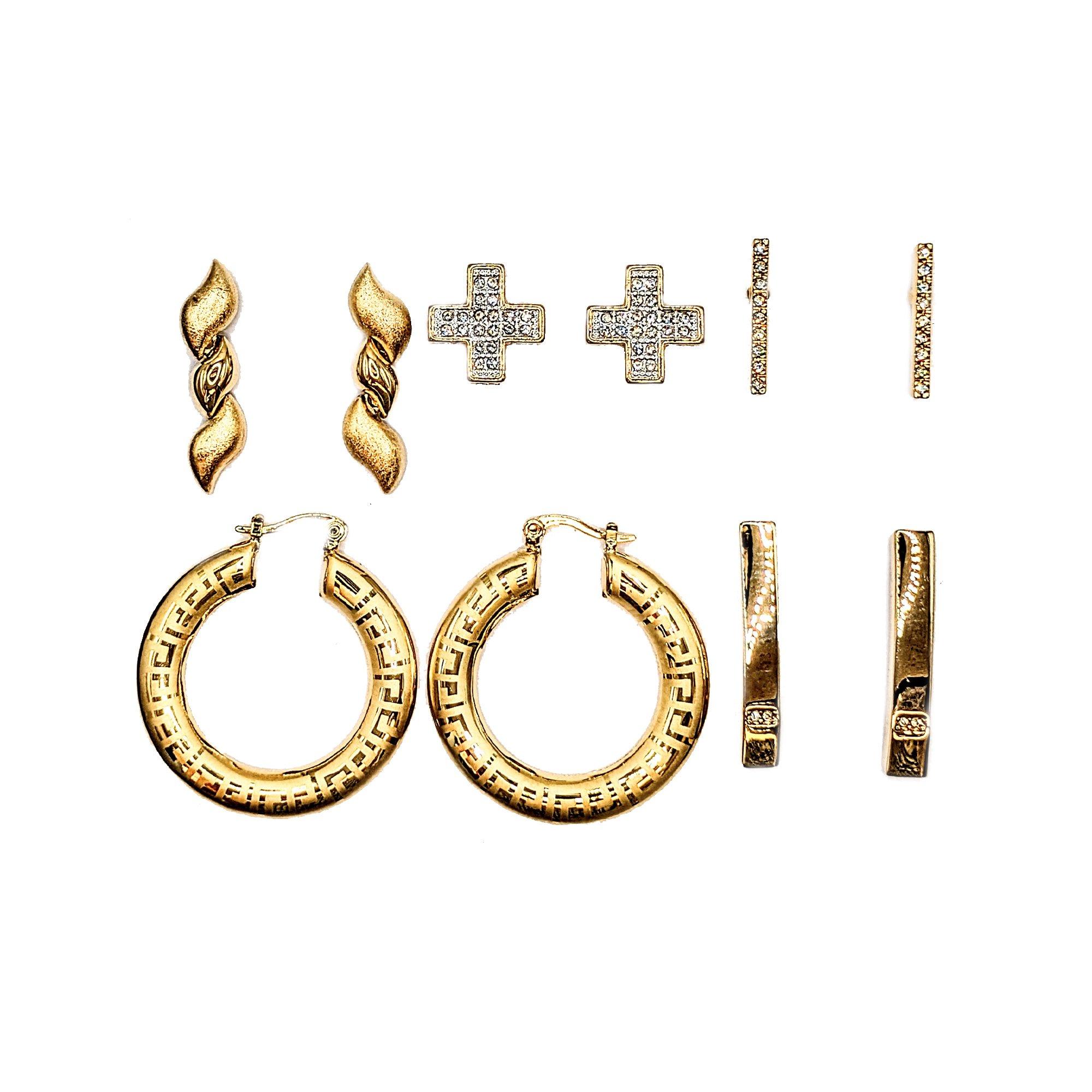 Gold - Espree - Espree Set of 5 Beautiful  earrings