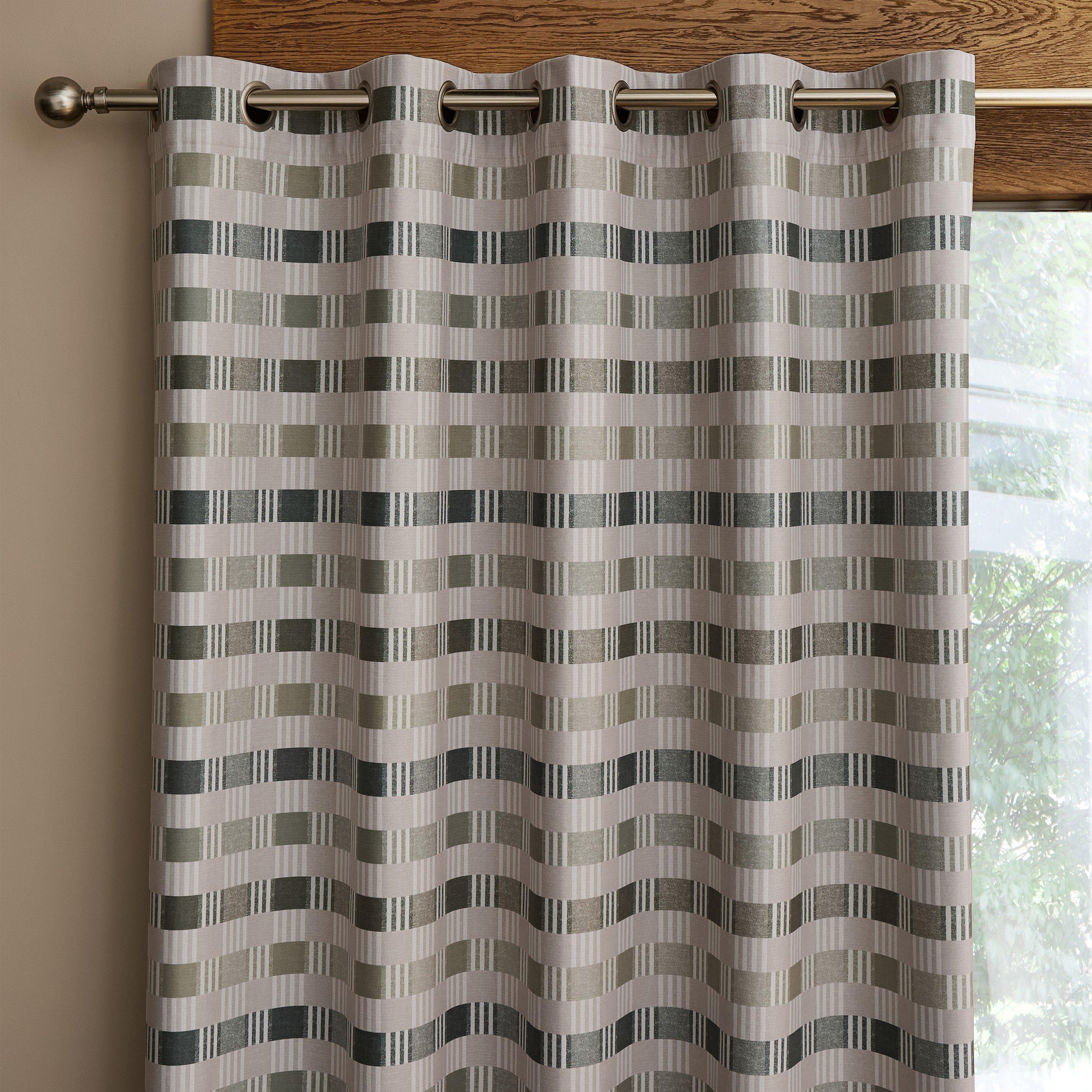 Wilson Check Blackout Thermal Eyelet Curtains