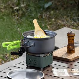 Breeins Camping 10 Pcs Portable Camping Cookware Set