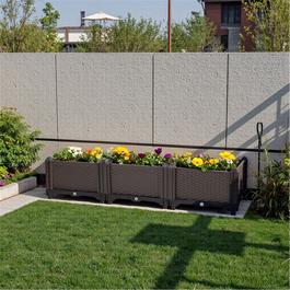 Breeins 60cm Plastic Raised Garden Bed Planter Box