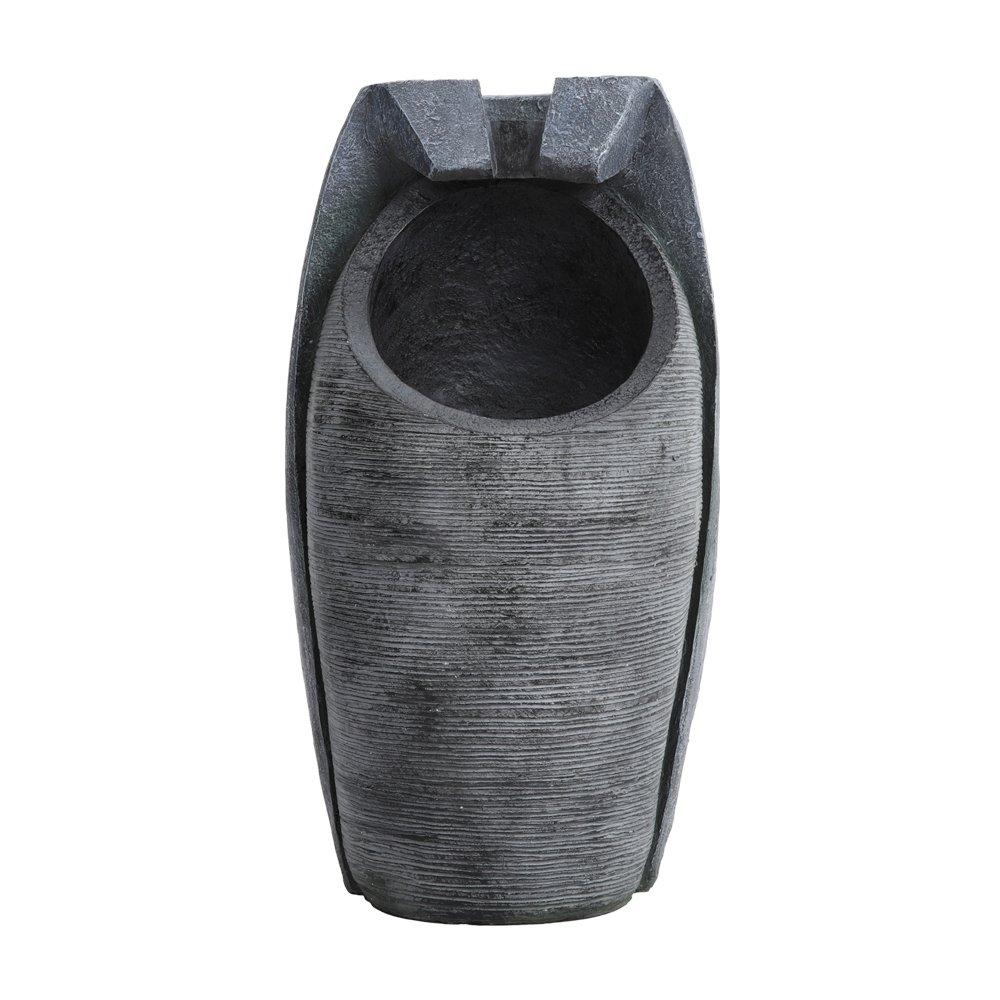 Grey - Breeins - Outdoor Solar-Powered Water Fountain Rockery Decor - 3