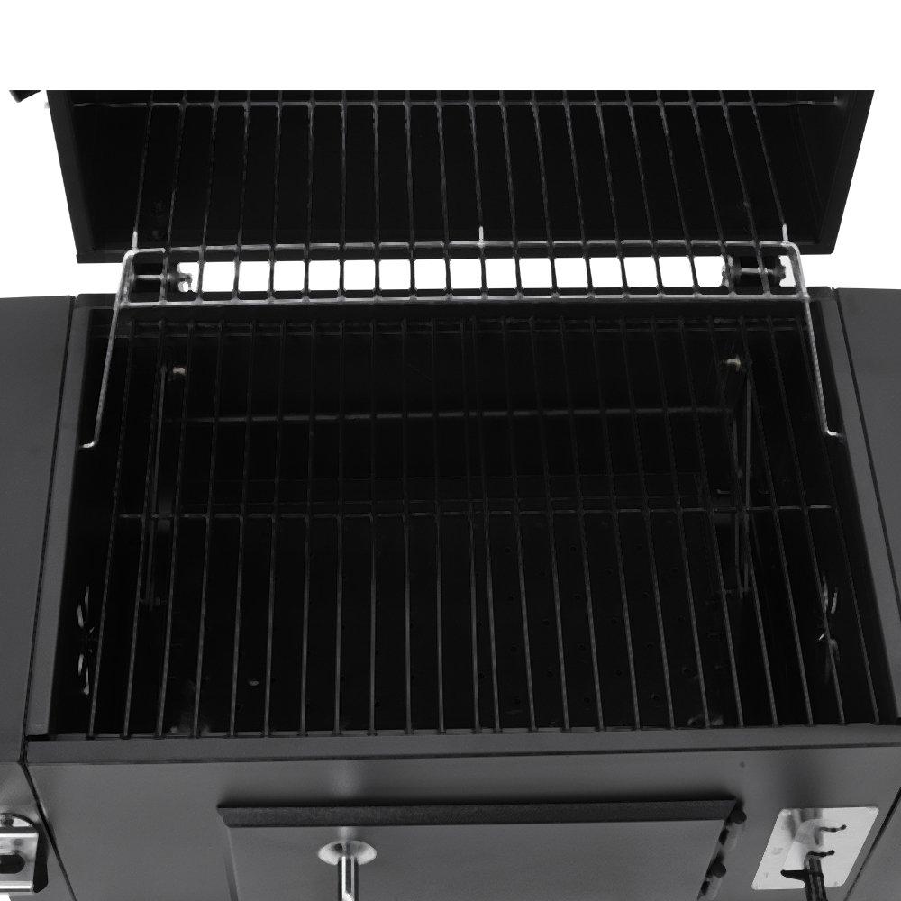 Black - Breeins - Outdoor Charcoal Grill with Side Tables - 6