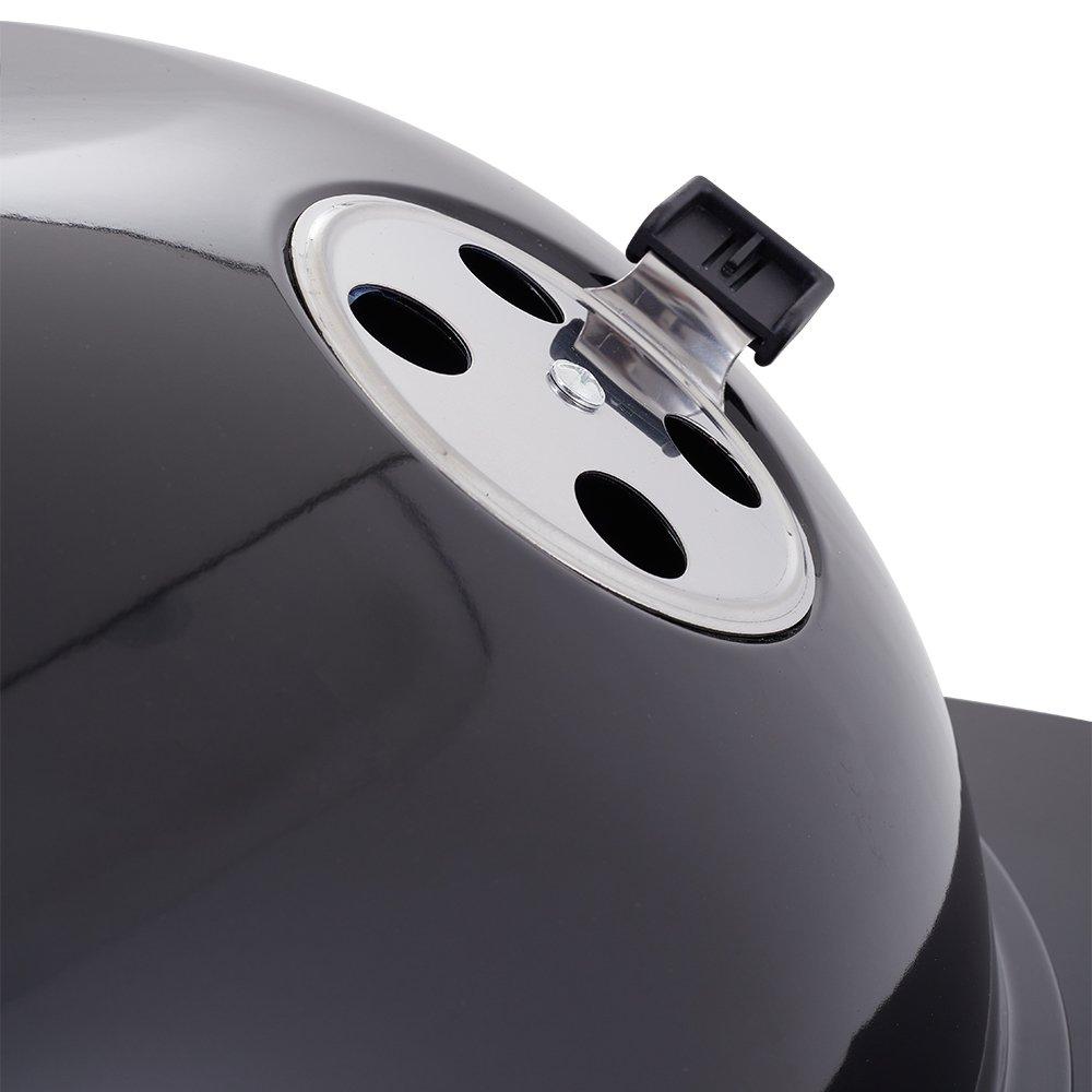 Black - Breeins - Outdoor Round Charcoal Grill with Side Table - 8