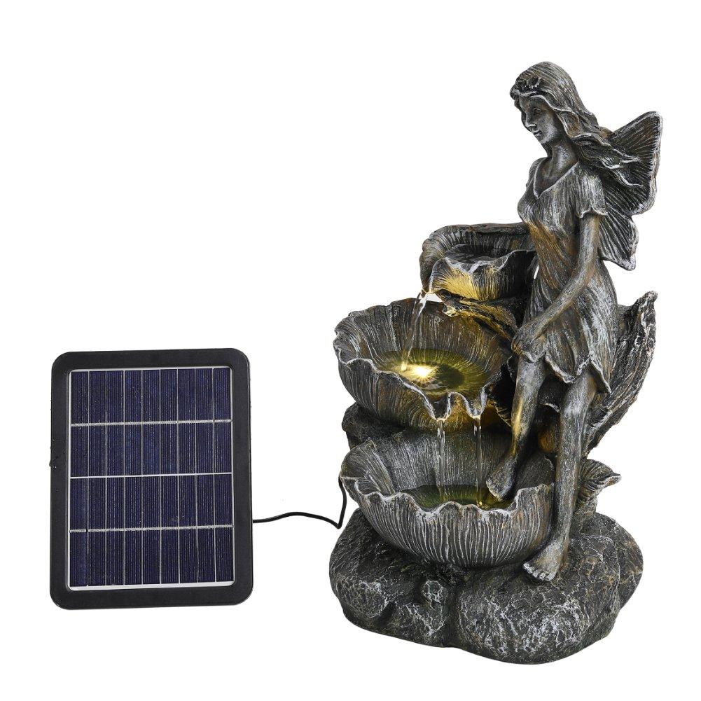 Grey - Breeins - Fairy Solar Resin Water Fountain - 3