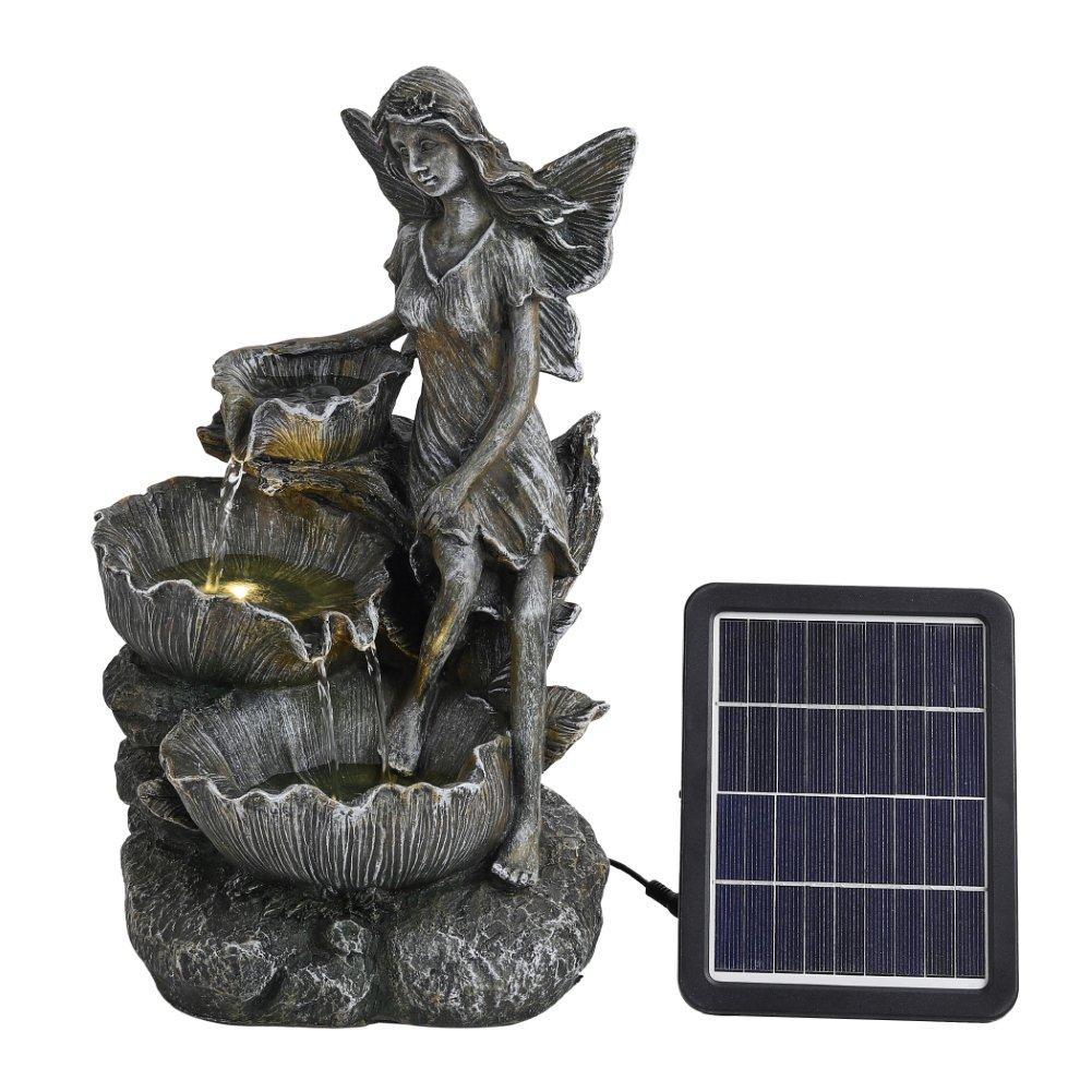 Grey - Breeins - Fairy Solar Resin Water Fountain - 4