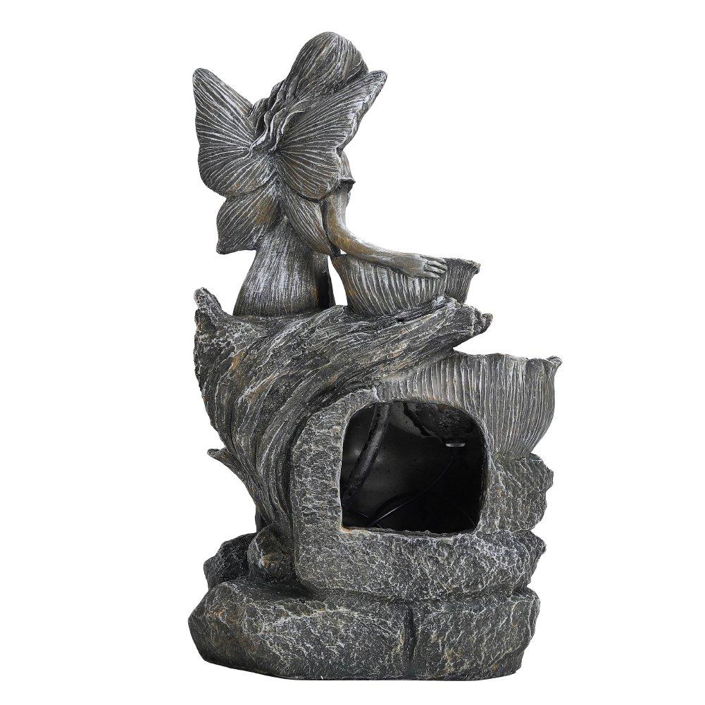 Grey - Breeins - Fairy Solar Resin Water Fountain - 5