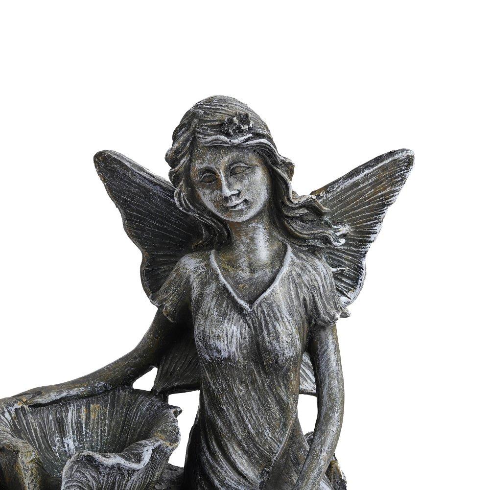 Grey - Breeins - Fairy Solar Resin Water Fountain - 6