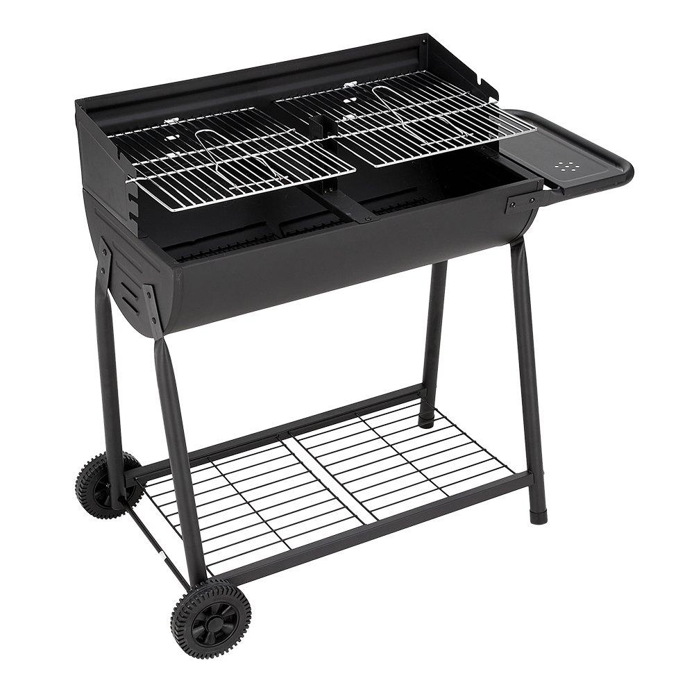 Black - Breeins - Outdoor Garden Charcoal Grill with Wheels - 4
