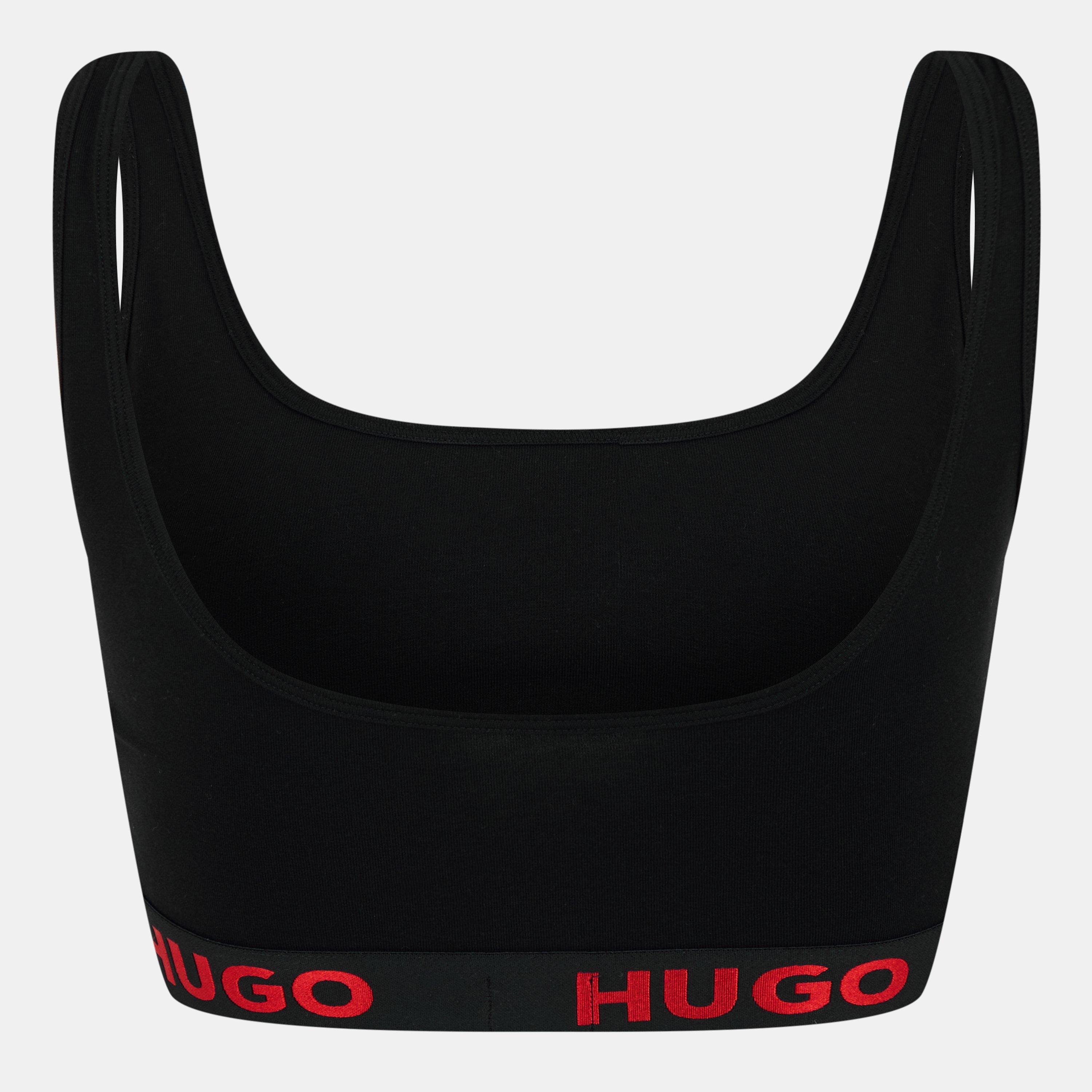 Black 001 - Hugo - Sporty Logo Bralette - 2