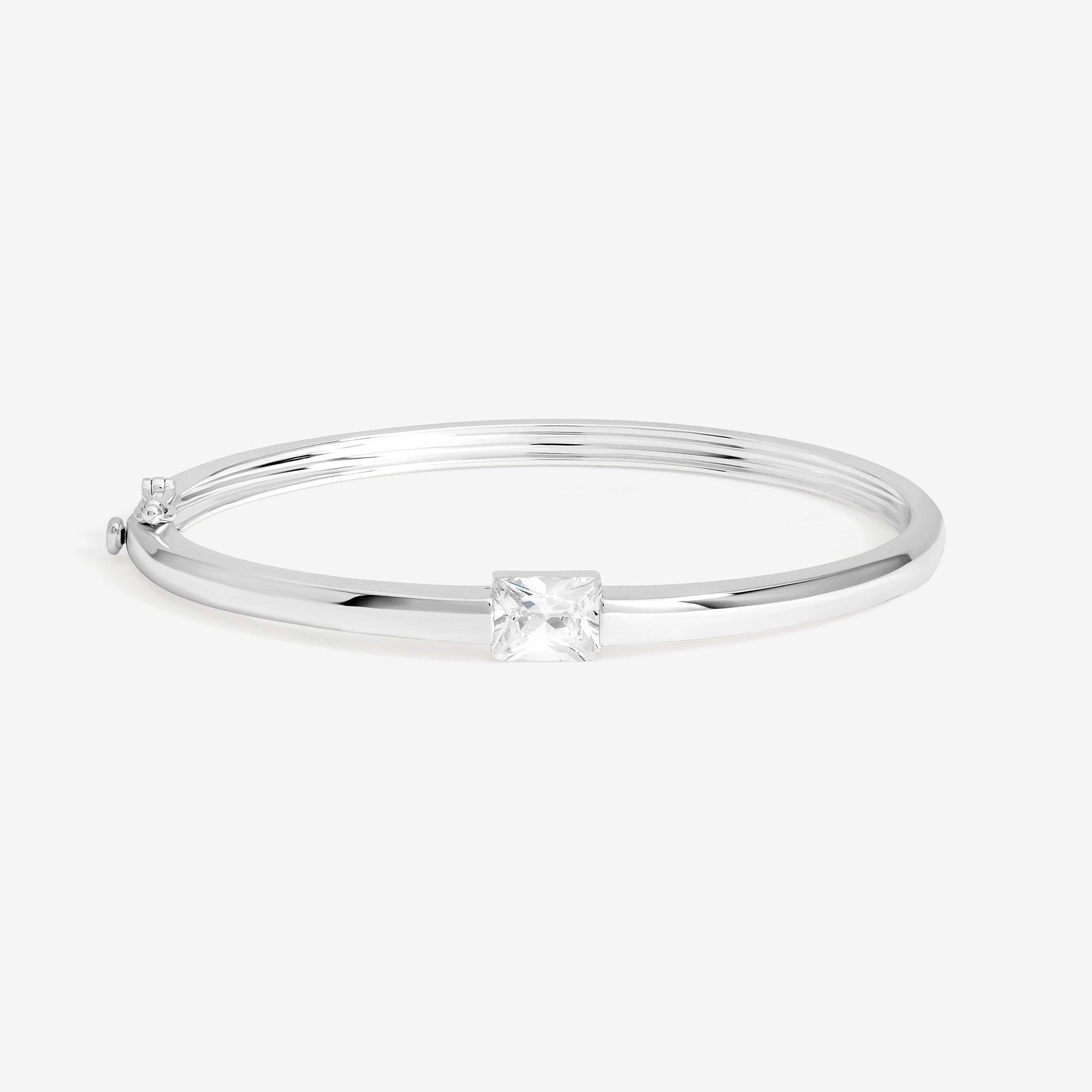Jon Richard Silver Plated and Cubic Zirconia Stone Bangle
