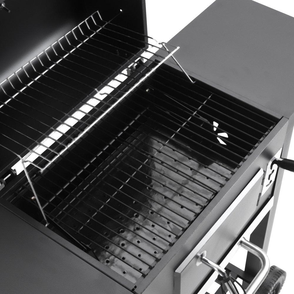 Black - Breeins - Charcoal Grill with Smoke Stack - 6