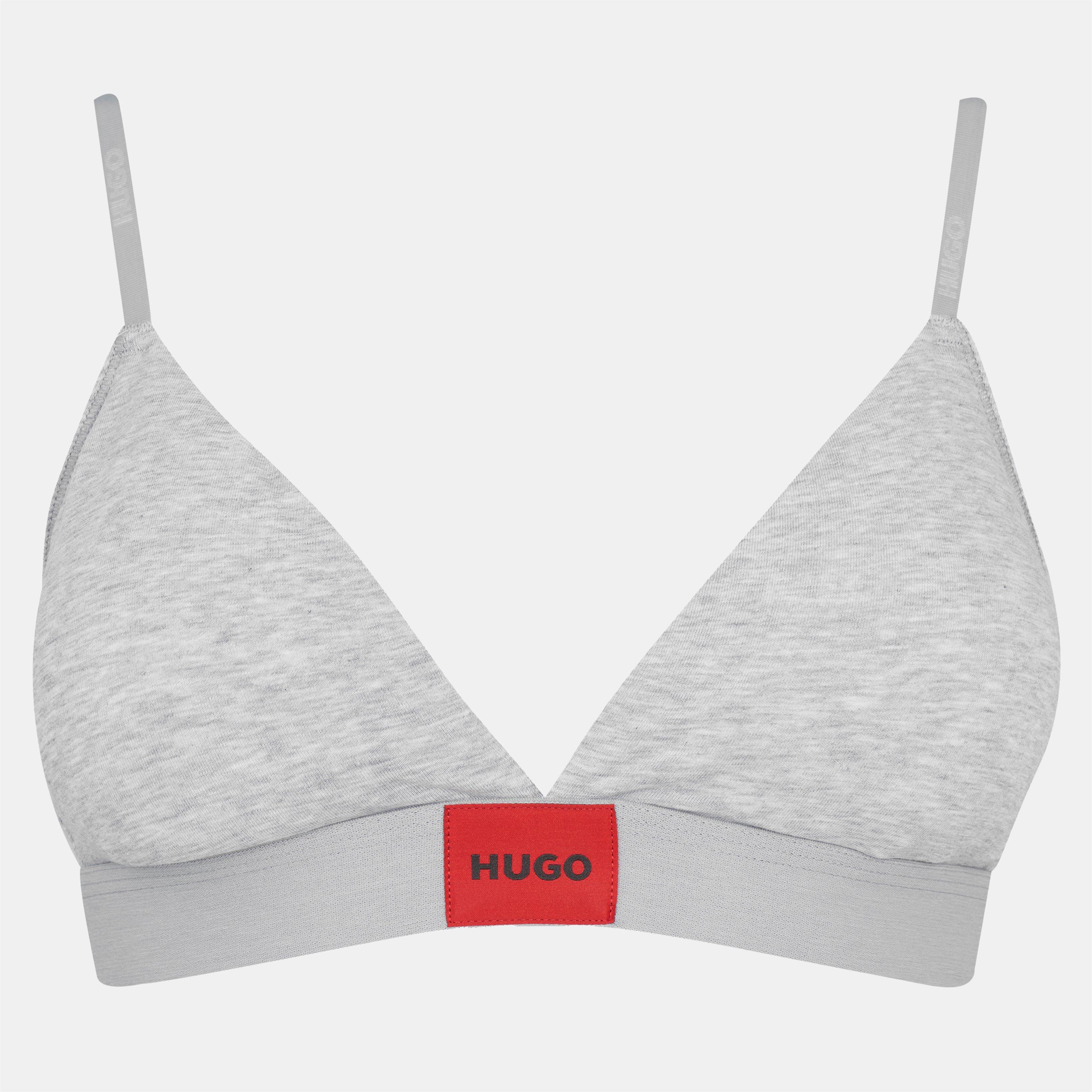 Medium Grey - Hugo - Boss Triangle Bra - 1