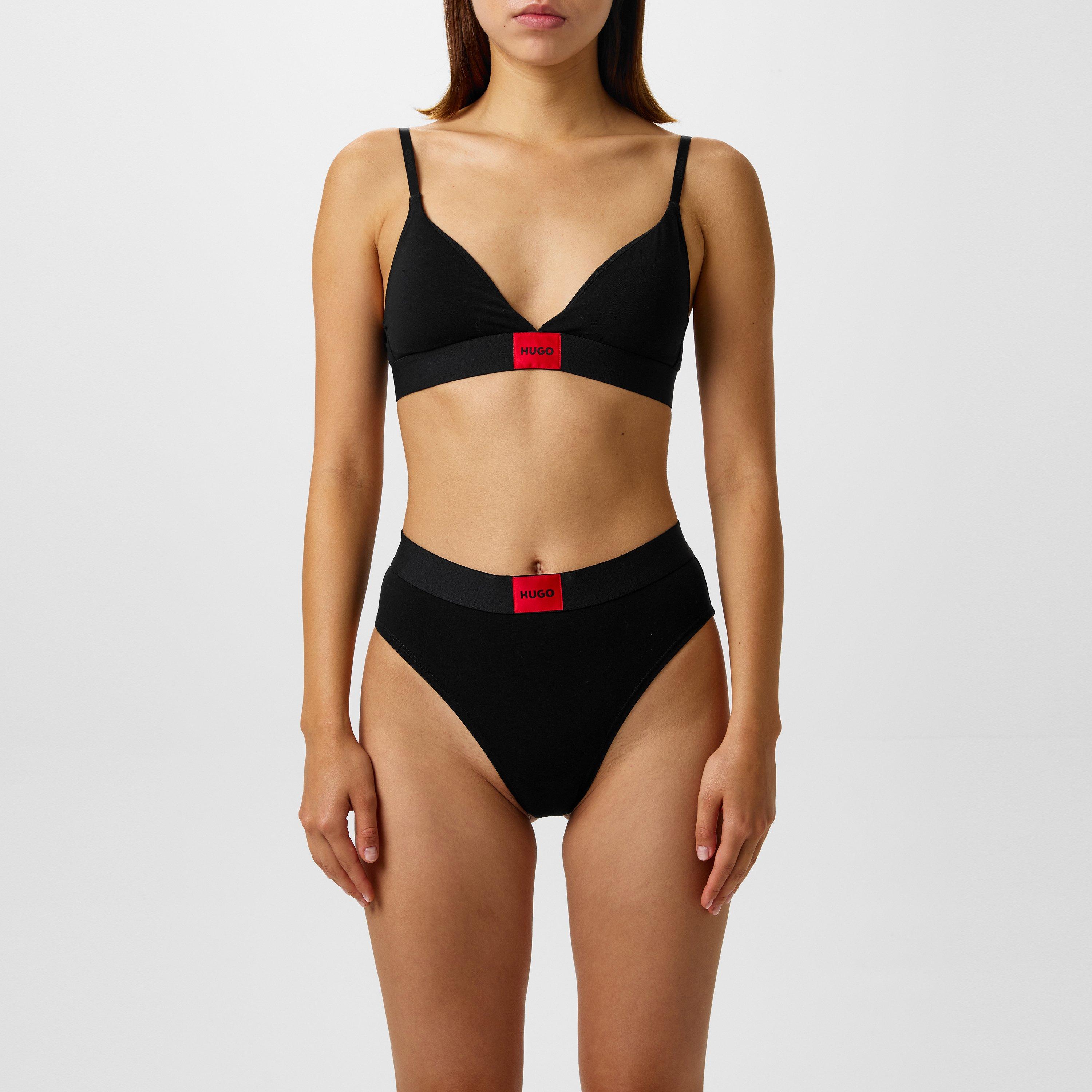 Black 001 - Hugo - Boss Triangle Bra - 3