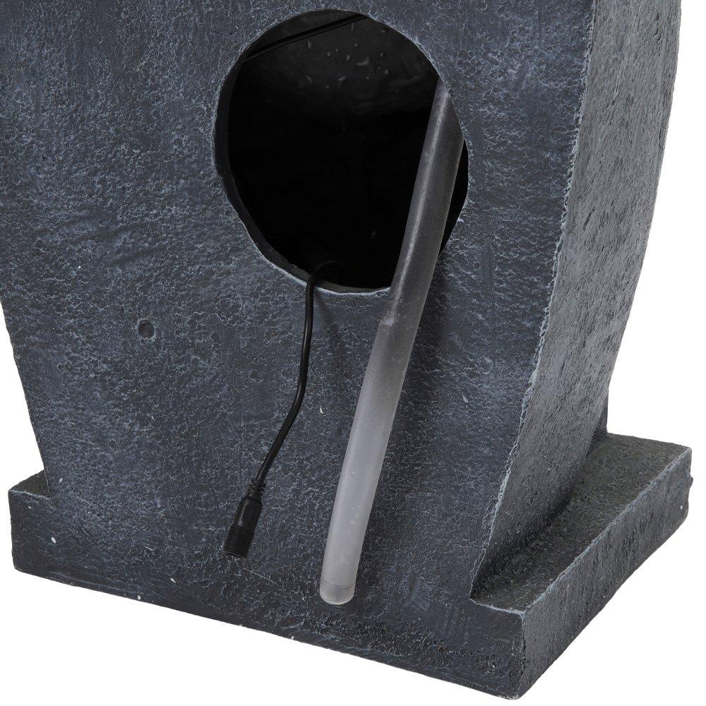 Grey - Breeins - Outdoor Solar-Powered Water Fountain Rockery Decor - 6