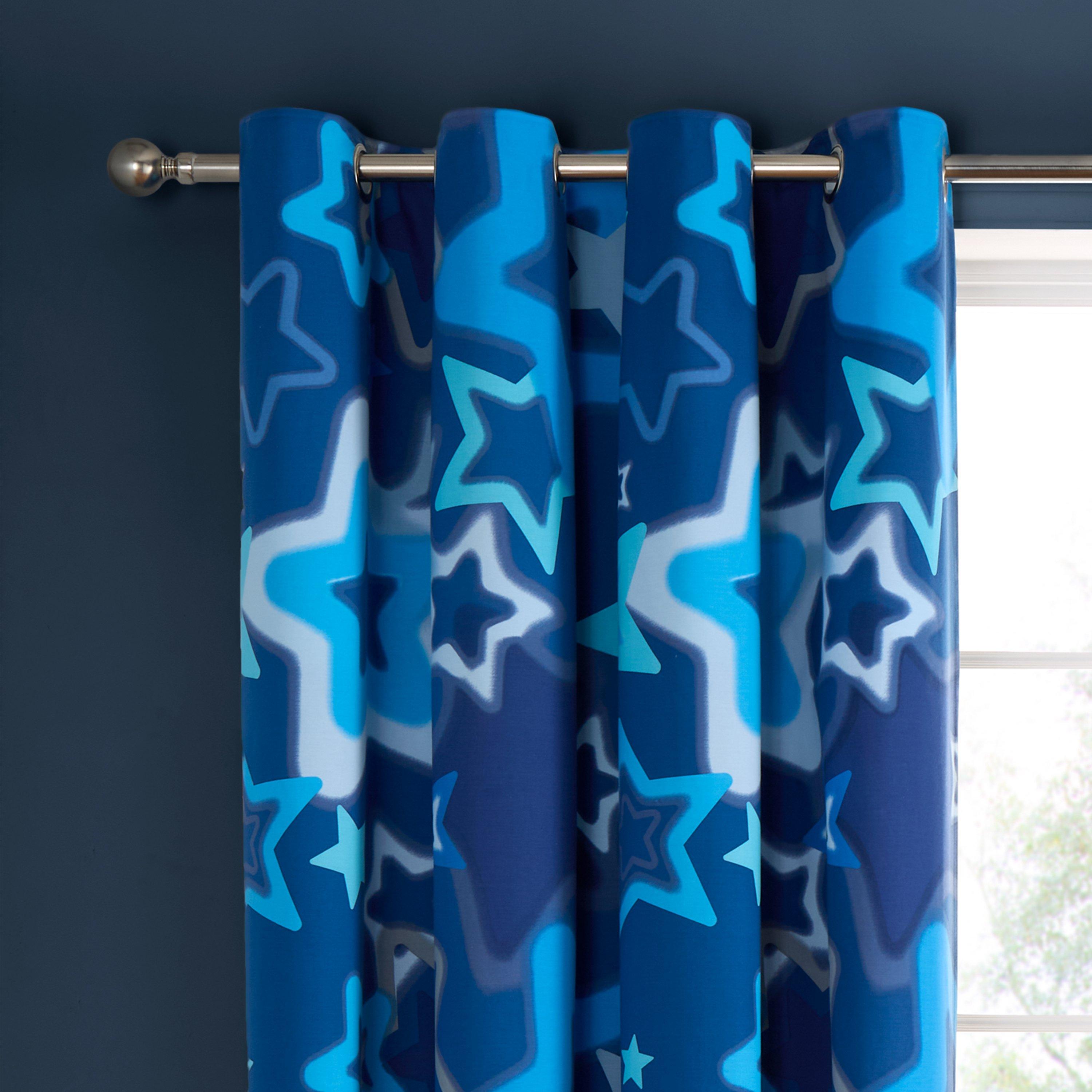 Ombre Stars Fully Reversible Eyelet Curtains